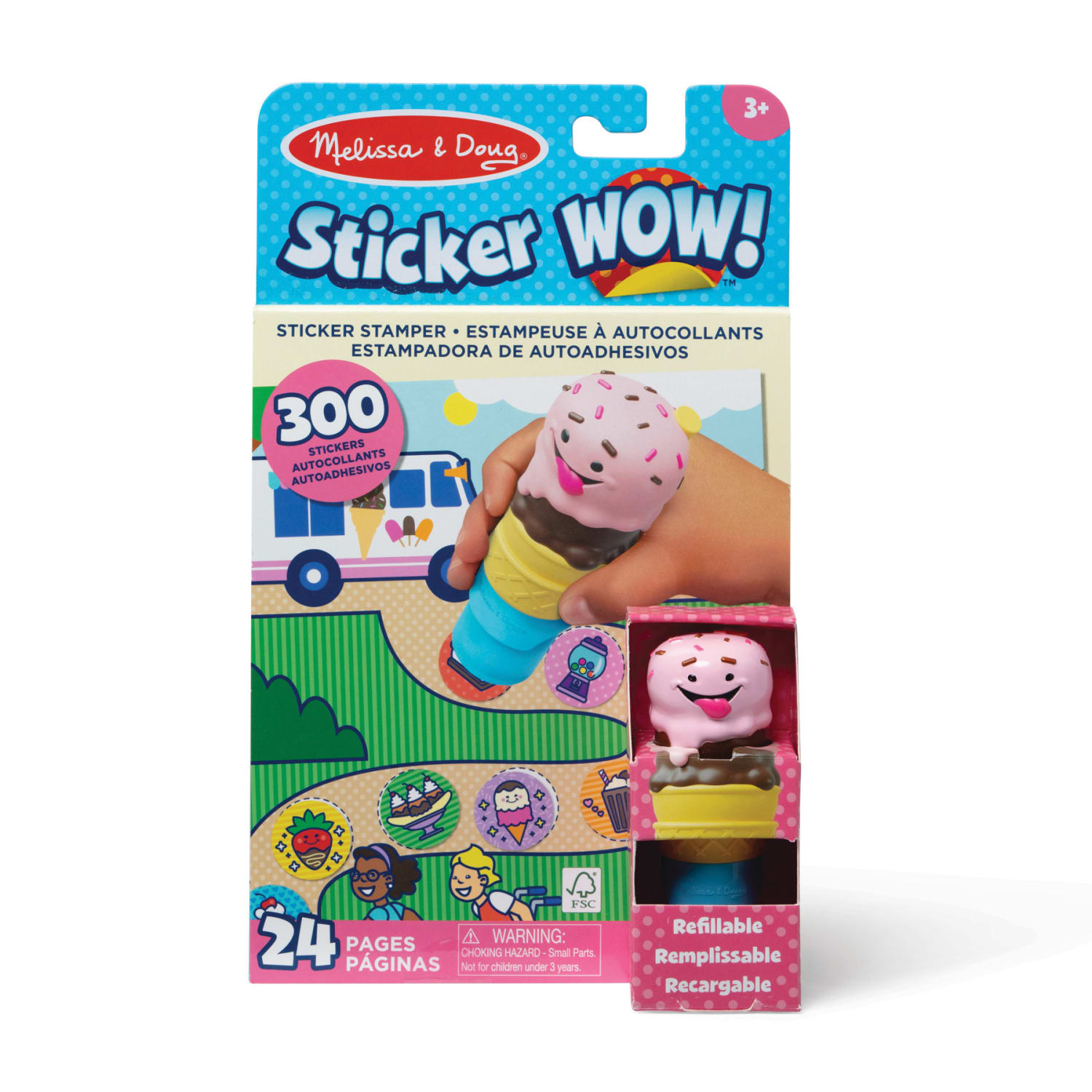 Melissa & Doug Sticker WOW! Activity Pad Set, Ice Cream, 300 Stickers Per Set, 2 Sets - Image 3