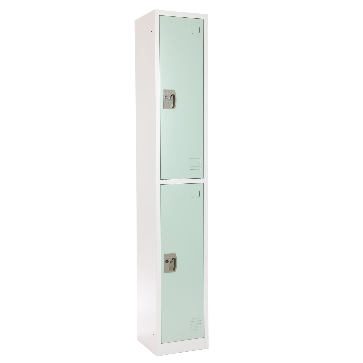 Alpine AdirOffice 2-Tier Steel Locker, 72inH x 12inW x 12inD, Misty Green - Image 3