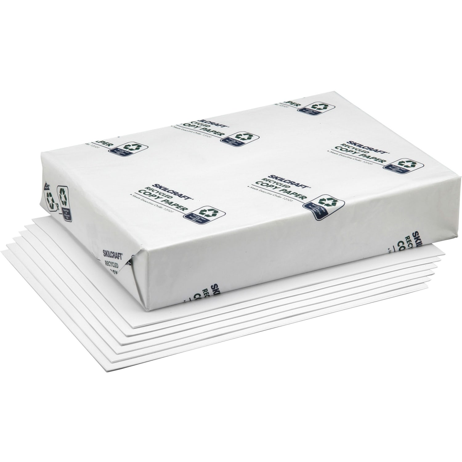 SKILCRAFT Xerographic Copy Paper, 10 Reams, White, Letter Size, 5000 Sheets Per Case, 20 Lb, 50% Recycled (AbilityOne 7530-01-398 2652) - 3982652 - Image 4
