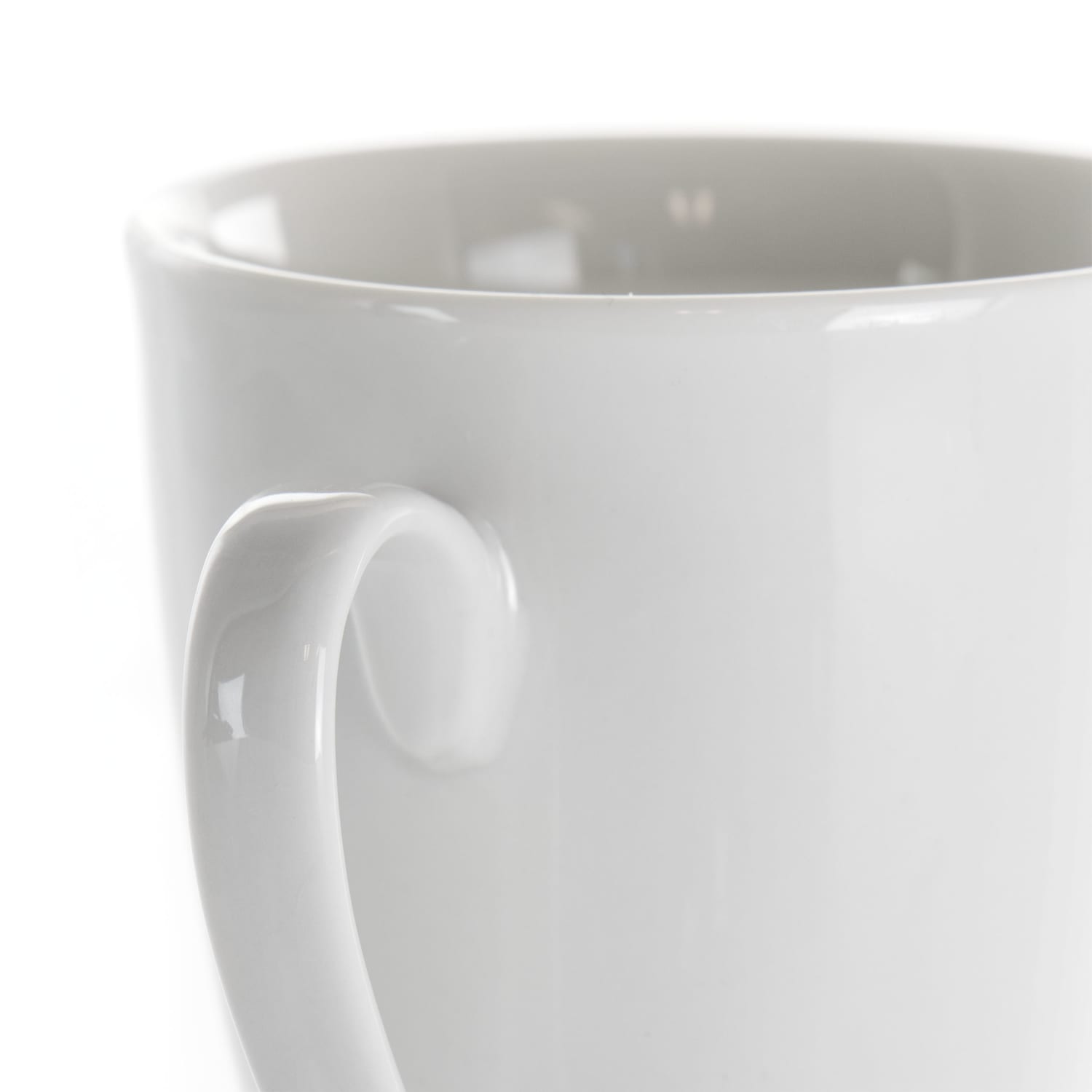Elama Rosales 6-Piece Porcelain Mug Set, 12 Oz, White - Image 5