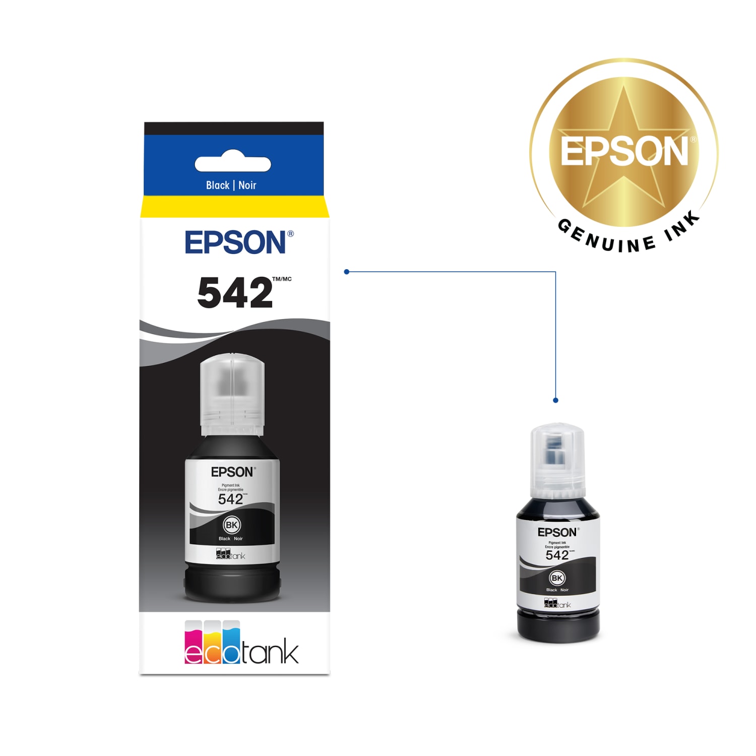 Epson 542 EcoTank Black Ink Refill Bottle, T542120-S - Image 3