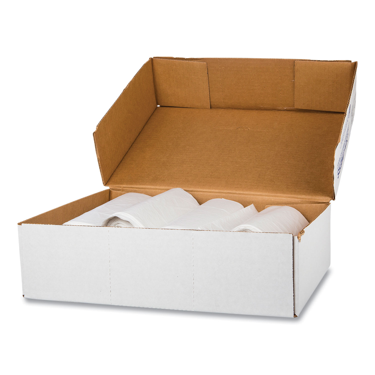Inteplast Group High-Density Commercial Can Liner Value Pack, 60 gal, 12 mic, 38in x 58in, Clear, Interleaved Roll, 25 Bags/Roll, 8 Rolls/CT - Image 6