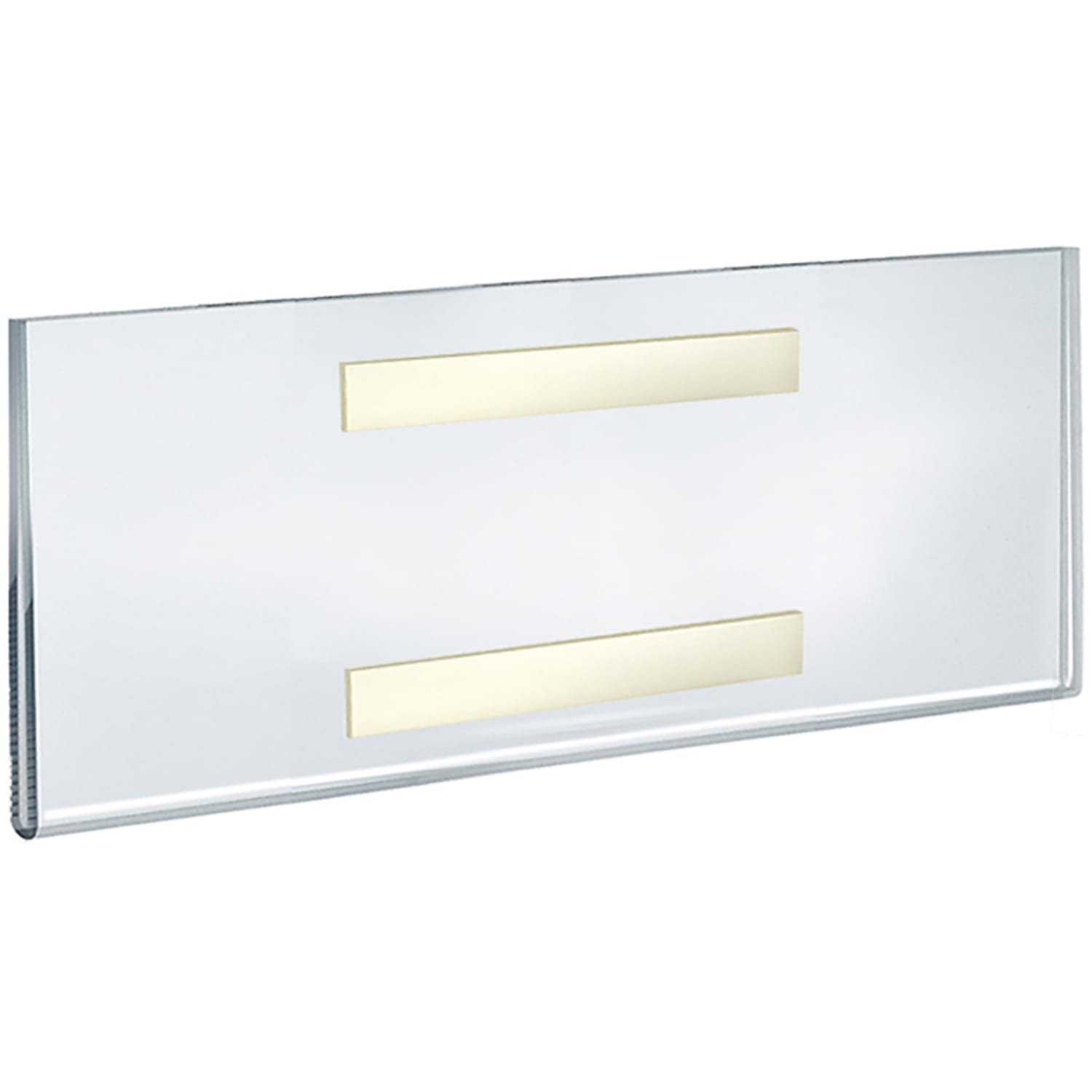 Azar Displays Adhesive Acrylic Horizontal U-Frame Sign Holders, 4-1/4inH x 11inW x 1/4inD, Clear, Pack Of 10 Sign Holders - Image 4