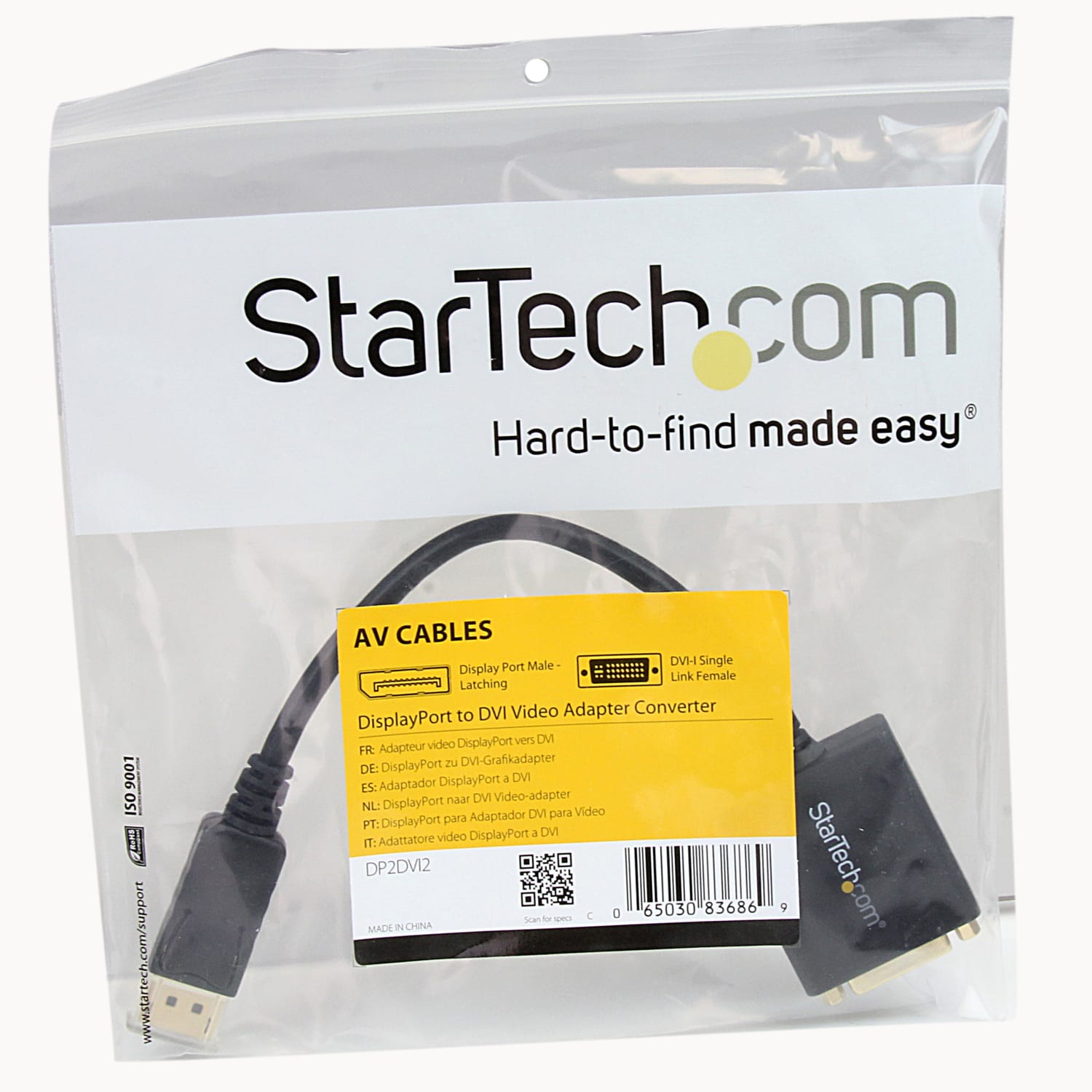 StarTech.com DP2DVI2 DisplayPort to DVI Adapter, DisplayPort to DVI-D Adapter/Video Converter 1080p, DP 1.2 to  DVI Monitor, Latching DP Connector - Image 5