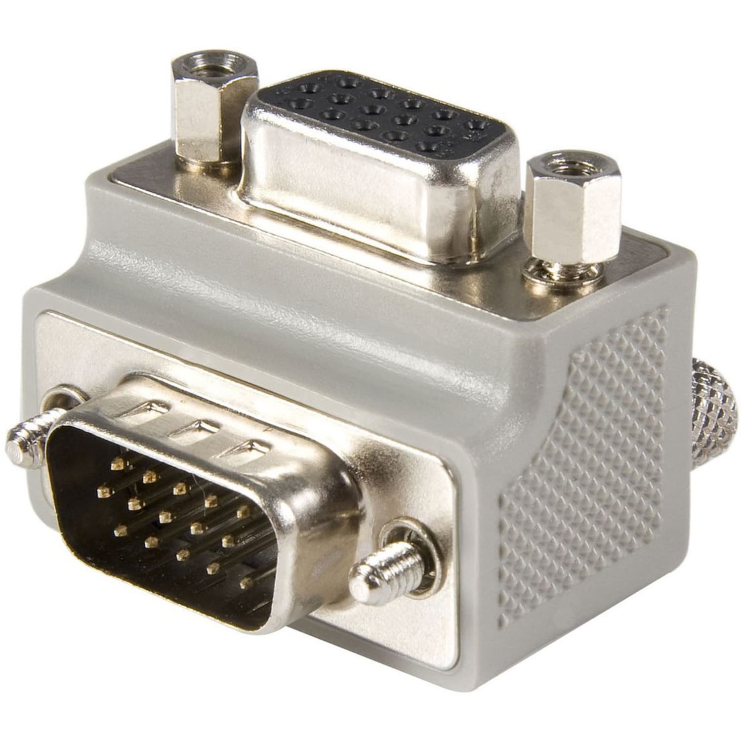 StarTech.com VGA adapter cable - Type 1 - right angle VGA (m) - VGA (f) - M/F - VGA adapter - HD-15 (M) to HD-15 (F) - gray - Image 4