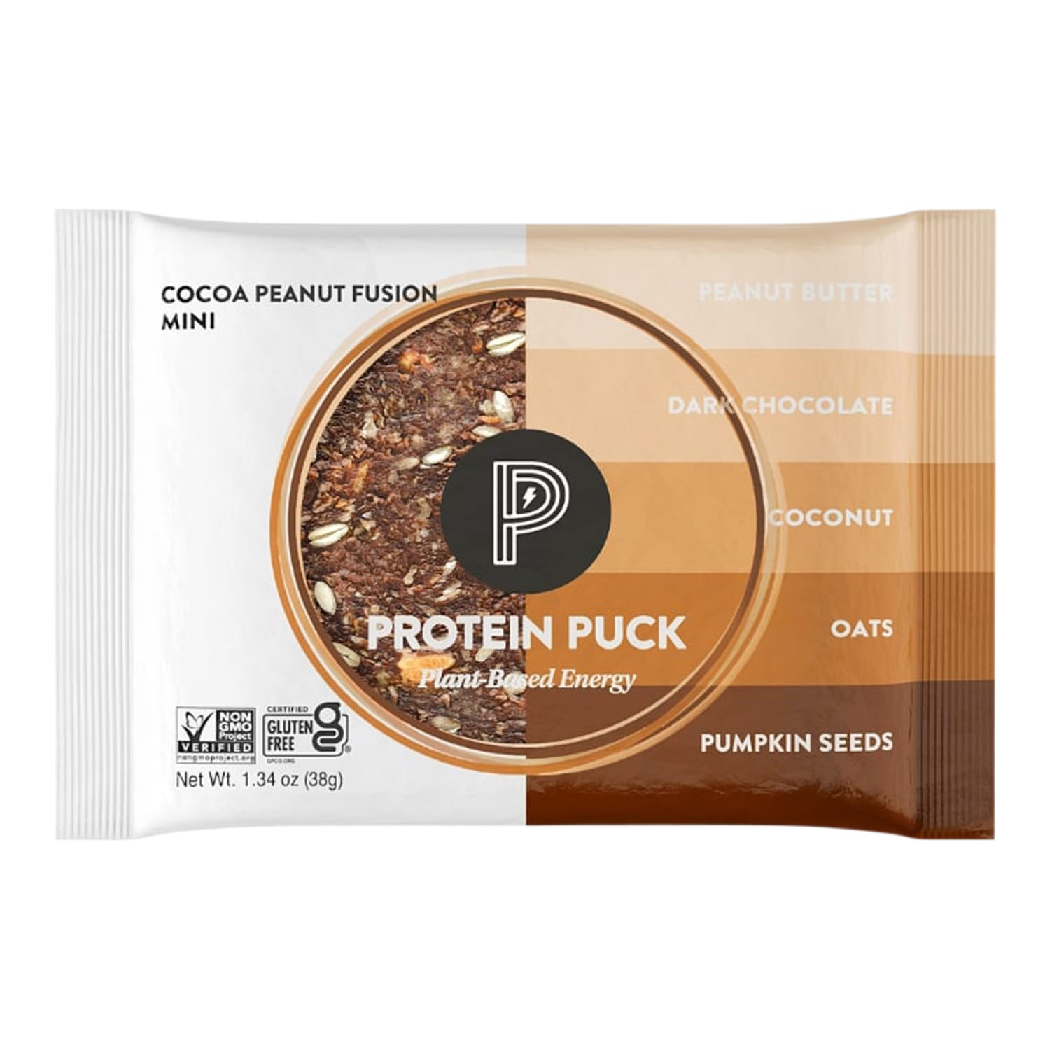 Protein Puck, Cocoa Peanut Fusion, Chocolate Peanut Butter, 24-1.34 oz - Image 3