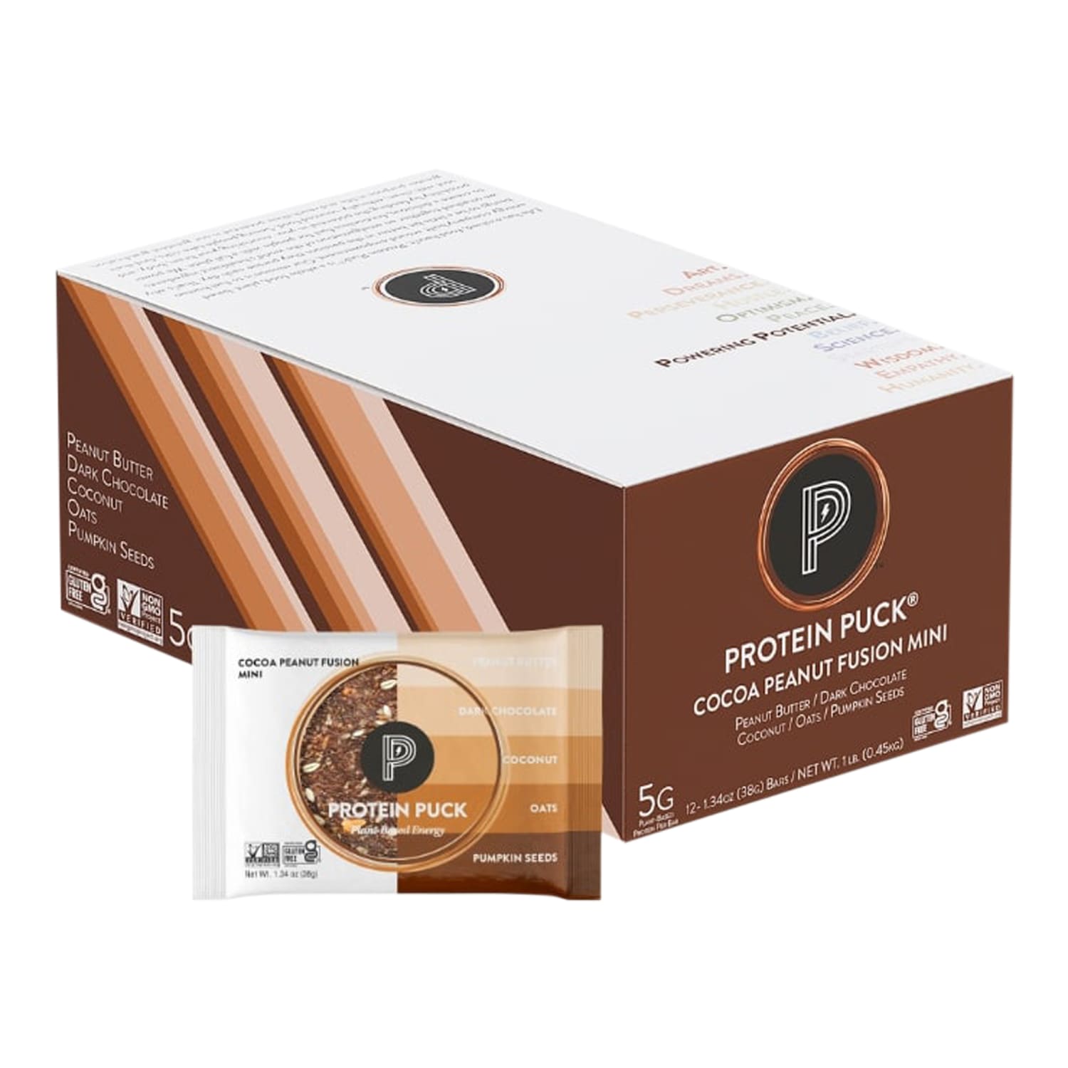 Protein Puck, Cocoa Peanut Fusion, Chocolate Peanut Butter, 24-1.34 oz - Image 4