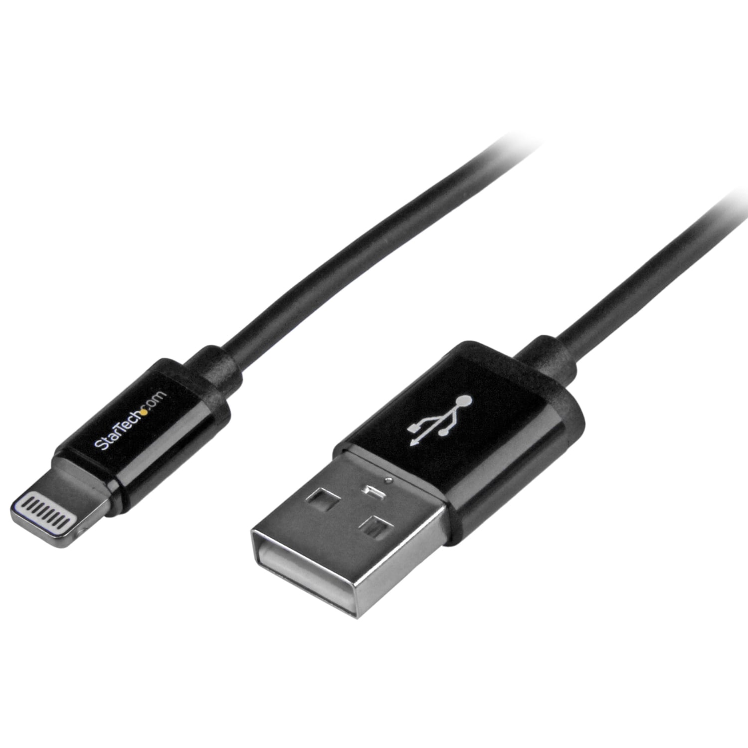 StarTech.com 1m (3ft) Black Apple 8-pin Lightning Connector to USB Cable  - USBLT1MB - Image 3