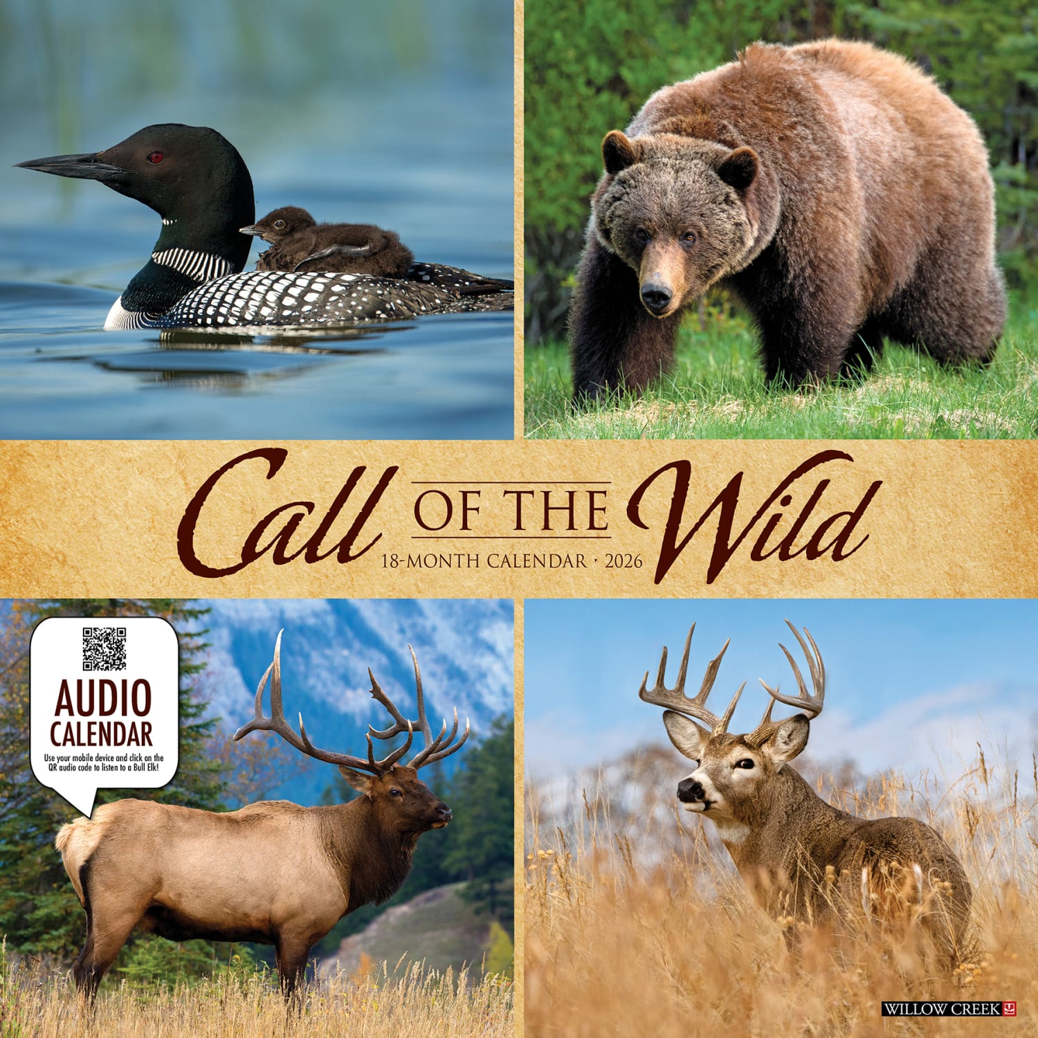 2026 Willow Creek Press Animals Monthly Wall Calendar, 12in x 12in, Call of the Wild, January To December, 50507 - Image 3