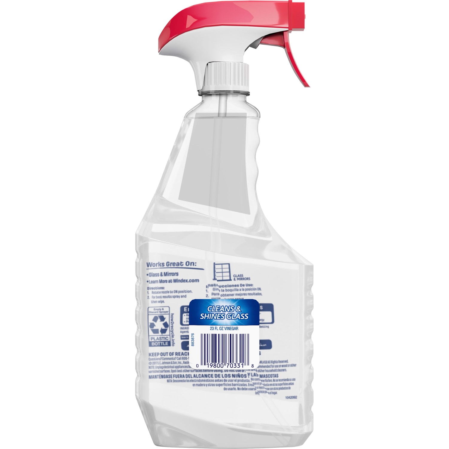 Windex Multi-Surface Vinegar Cleaning Spray, Fresh Clean Scent, 23 Oz Bottle - Image 3