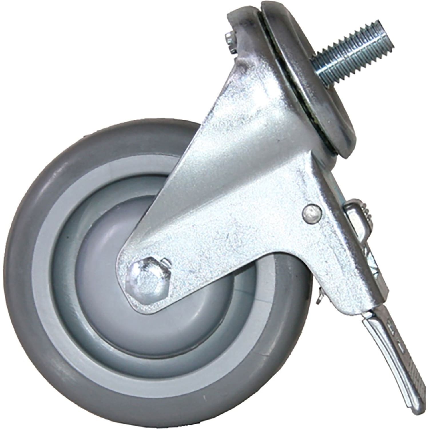 Chief Heavy-Duty Silver Rolling Casters - 4 Casters - 4 / Pack - Image 3