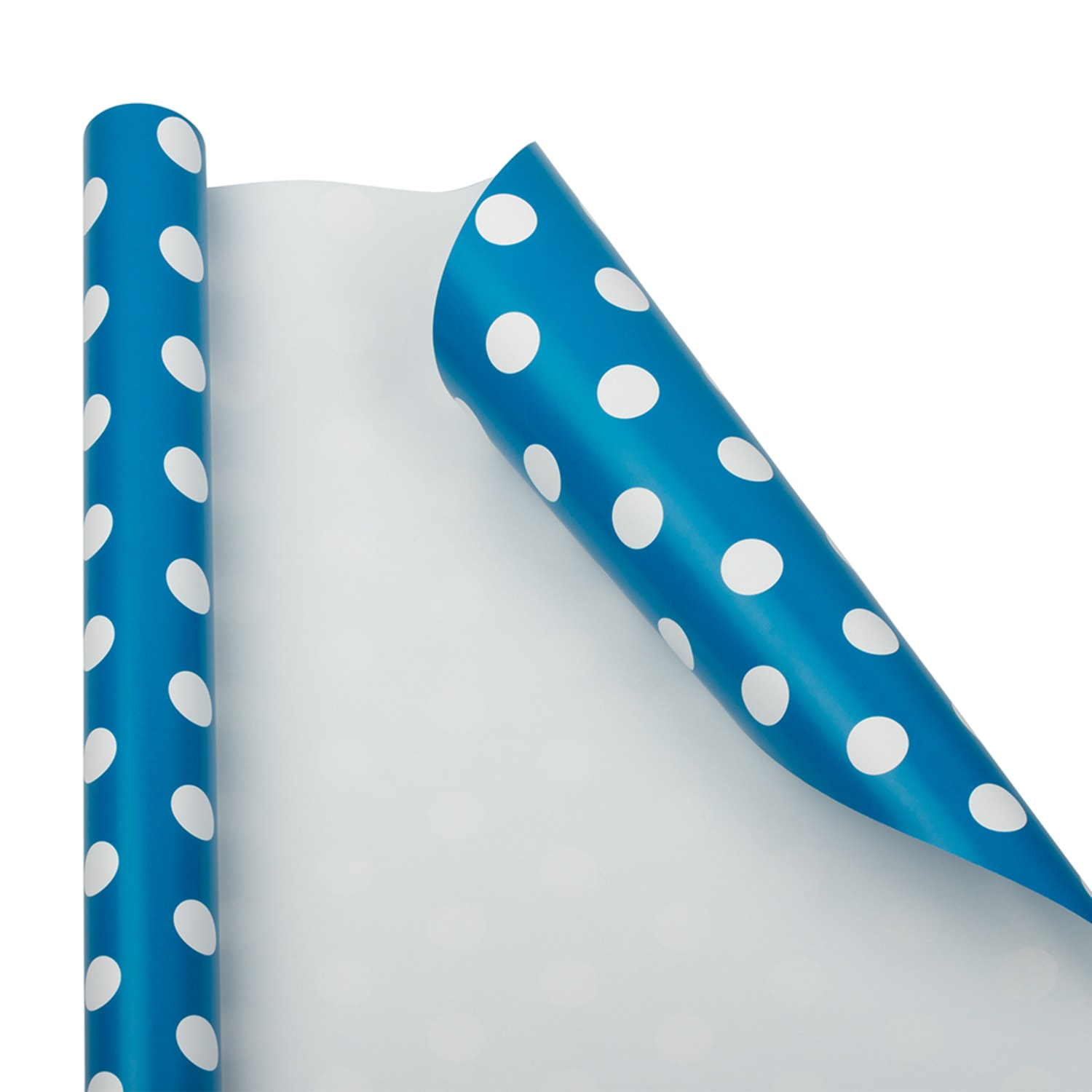 JAM Paper Wrapping Paper, Polka Dot, 25 Sq Ft, Blue & White - Image 4
