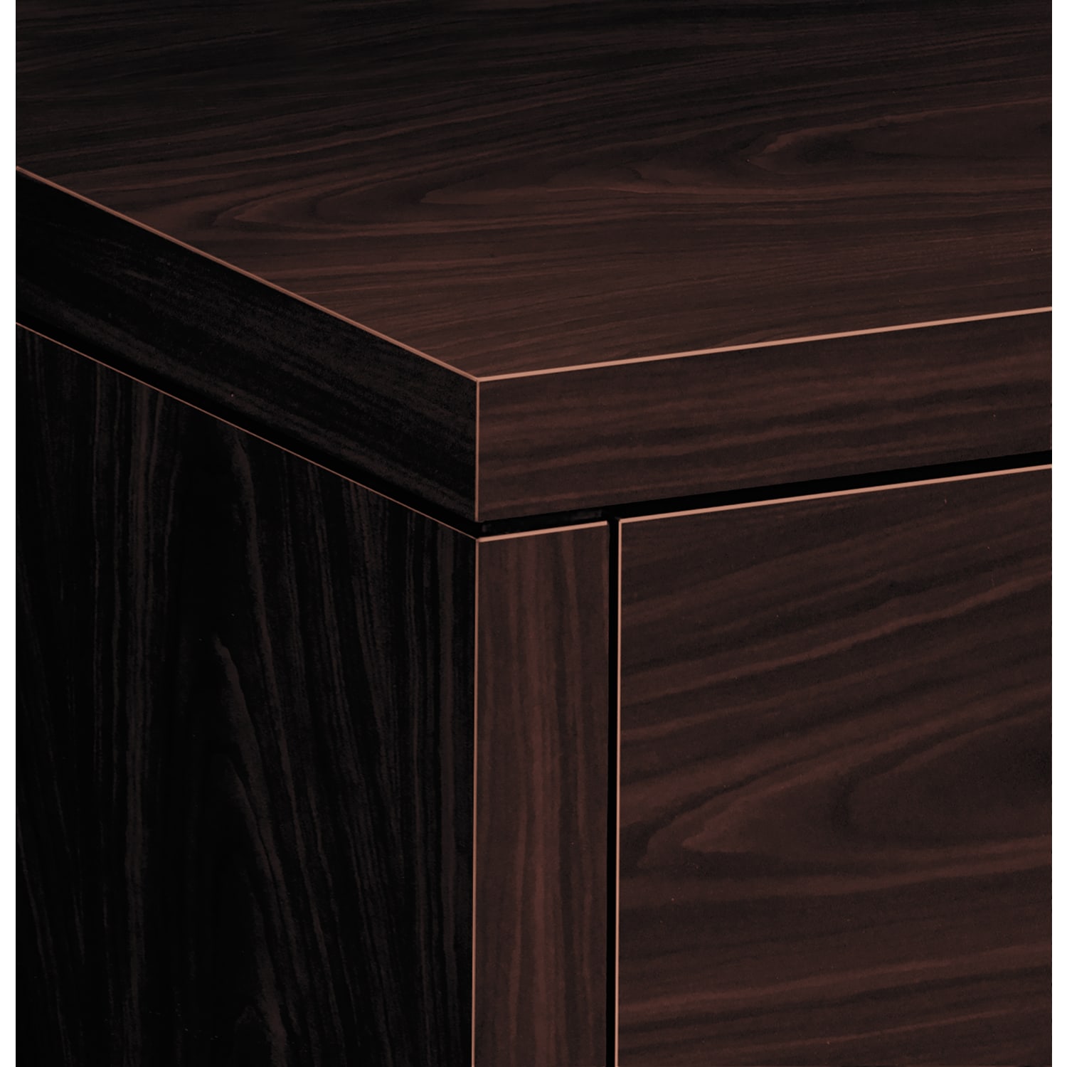 HON 10500 72inW Double-Pedestal Computer Desk, Mahogany - Image 3