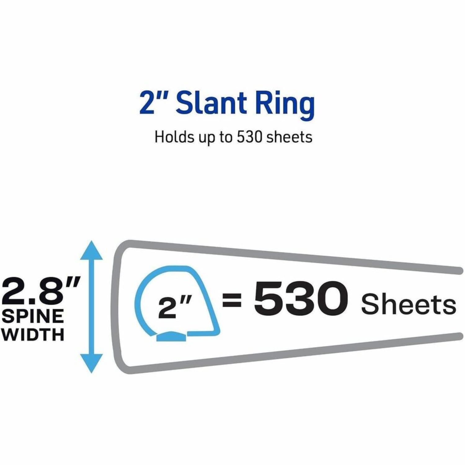Avery Presentation 3-Ring Binder, 2in Slant Rings, Blue - Image 5