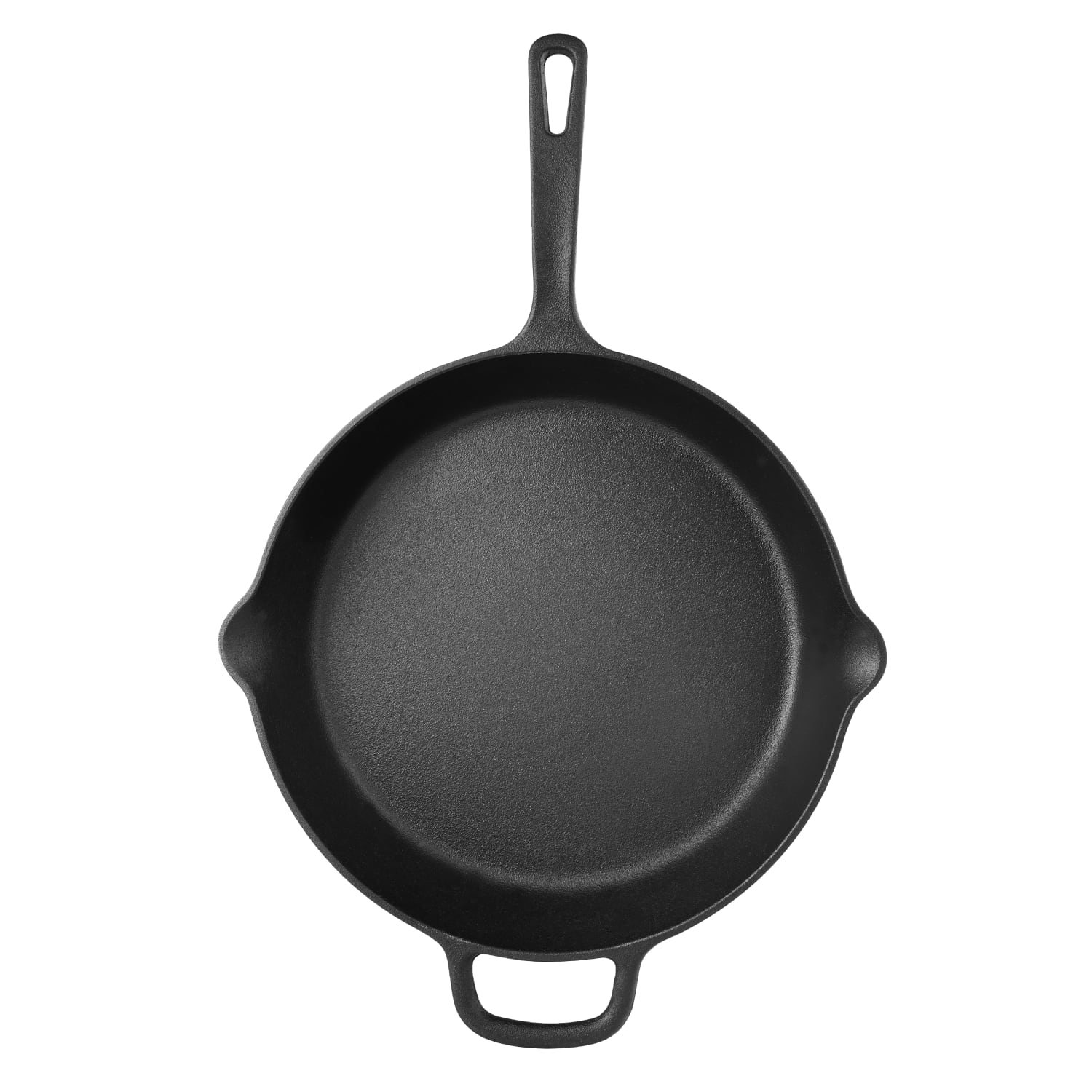 Masterpro Bergner Iron Fry Pan With Helper Handle, 12in, Black - Image 3