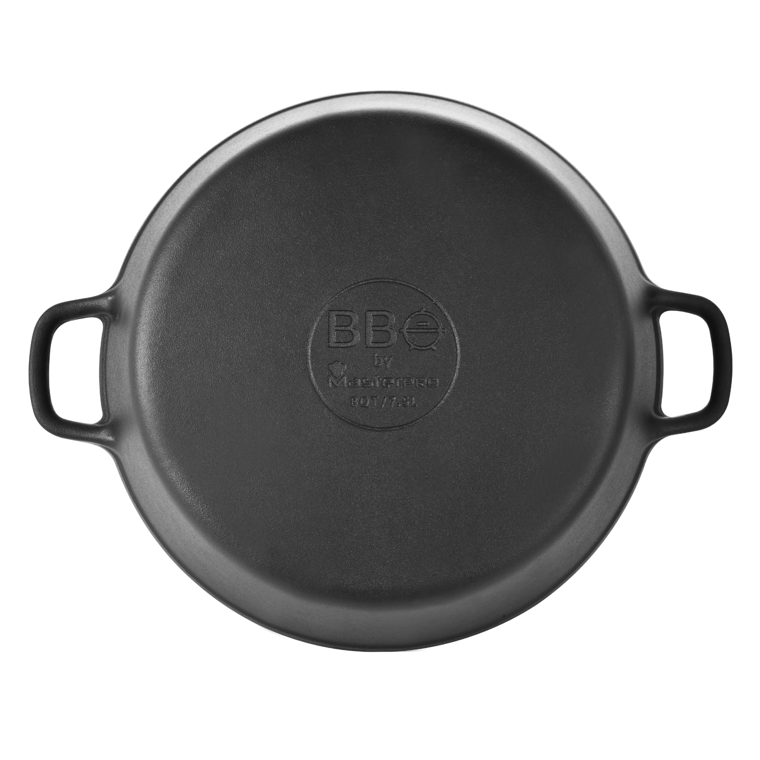 Masterpro Bergner Iron Family Pot With Glass Lid, 14in, Black - Image 4