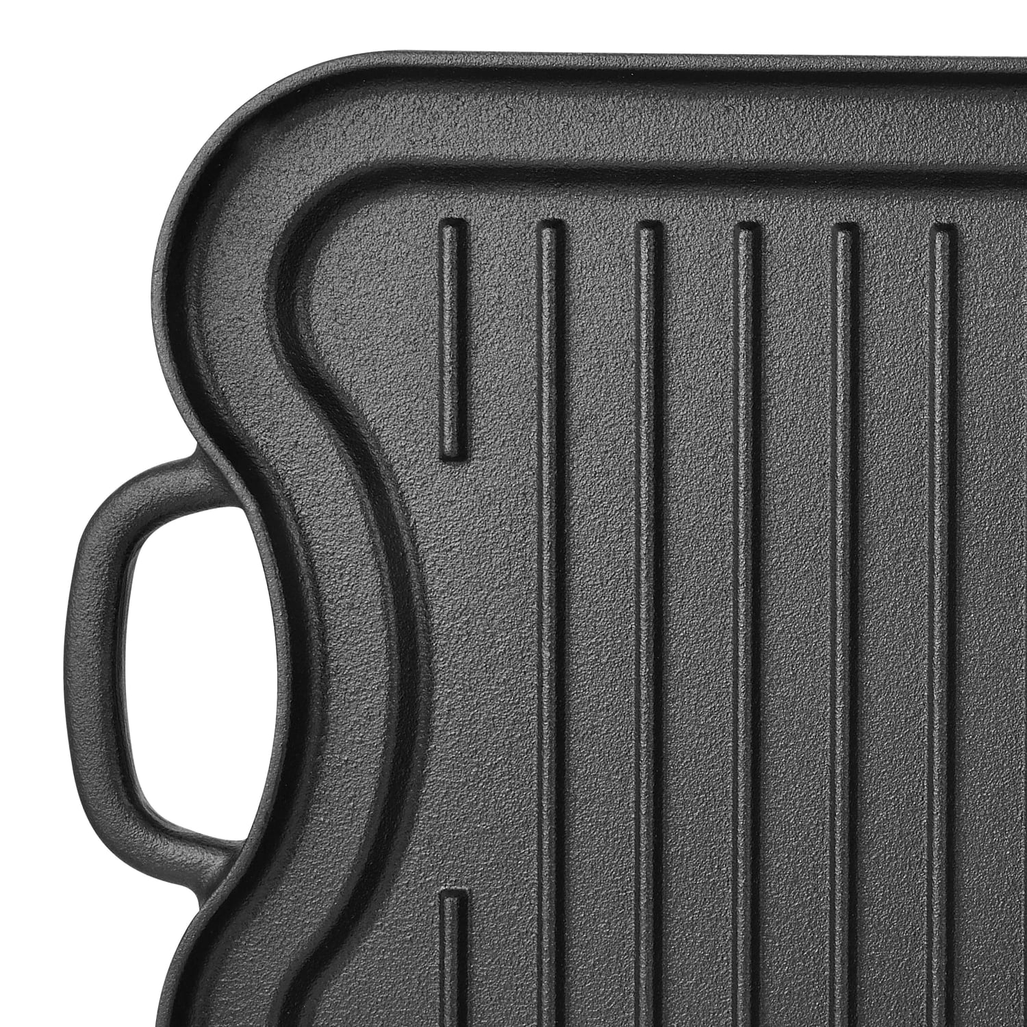 Masterpro Bergner Iron Double Reversible Grill/Griddle, Black - Image 6