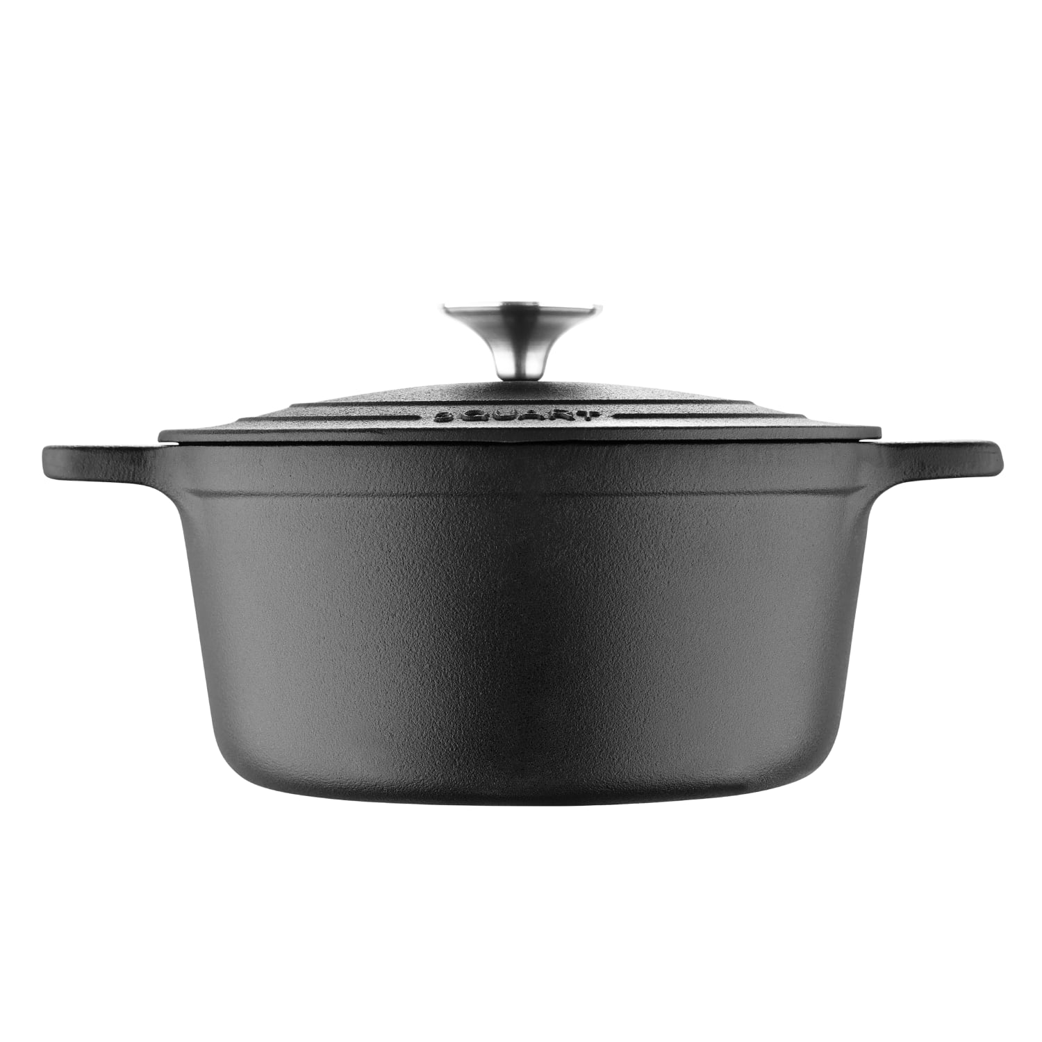Masterpro Bergner Iron Covered Dutch Oven, 3-Quart, Black - Image 3