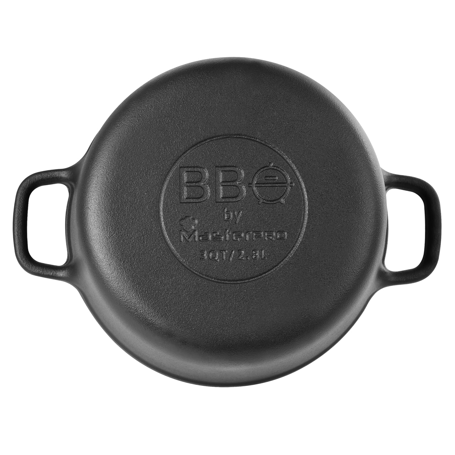 Masterpro Bergner Iron Covered Dutch Oven, 3-Quart, Black - Image 5