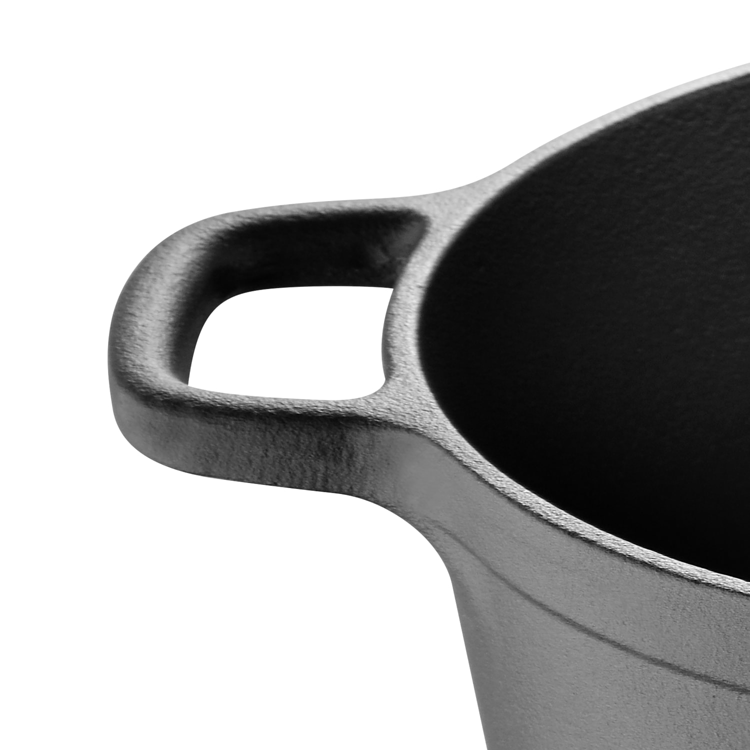 Masterpro Bergner Iron Covered Dutch Oven, 3-Quart, Black - Image 6