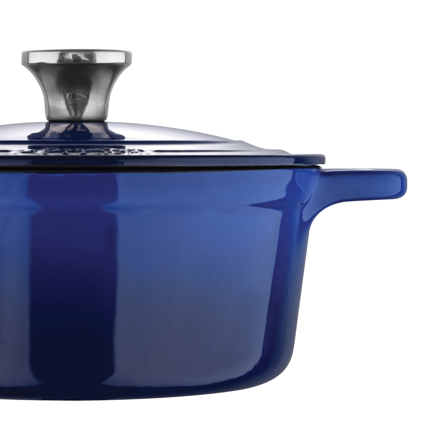 Masterpro Bergner 2-Quart Iron Dutch Oven With Lid, Blue - Image 4