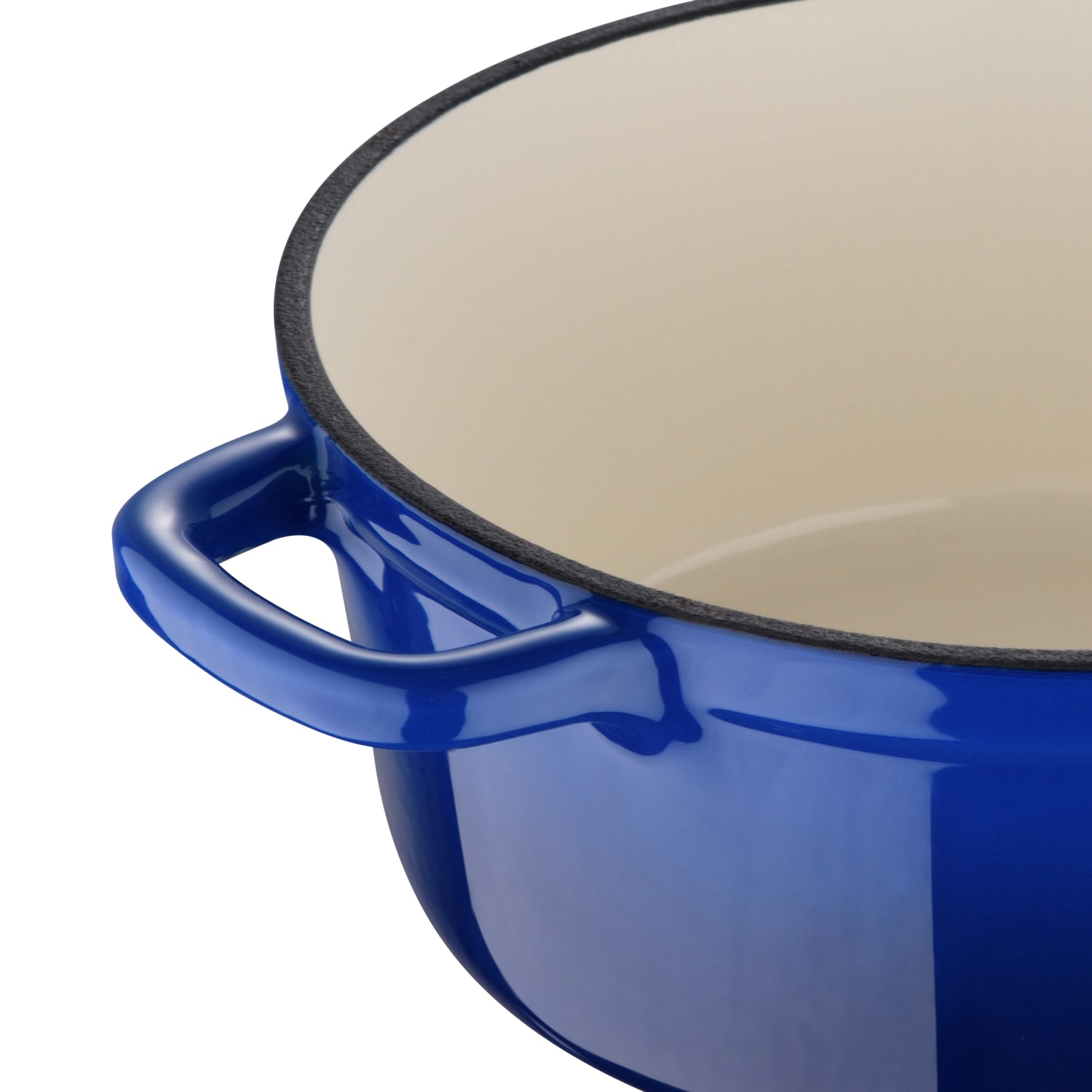 Masterpro Bergner 2-Quart Iron Dutch Oven With Lid, Blue - Image 5