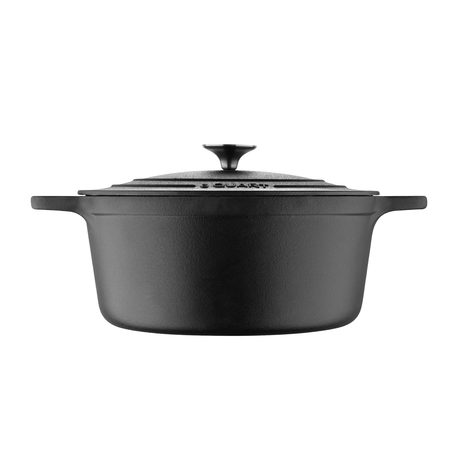 Masterpro Bergner Iron Covered Dutch Oven, 6-Quart, Black - Image 4