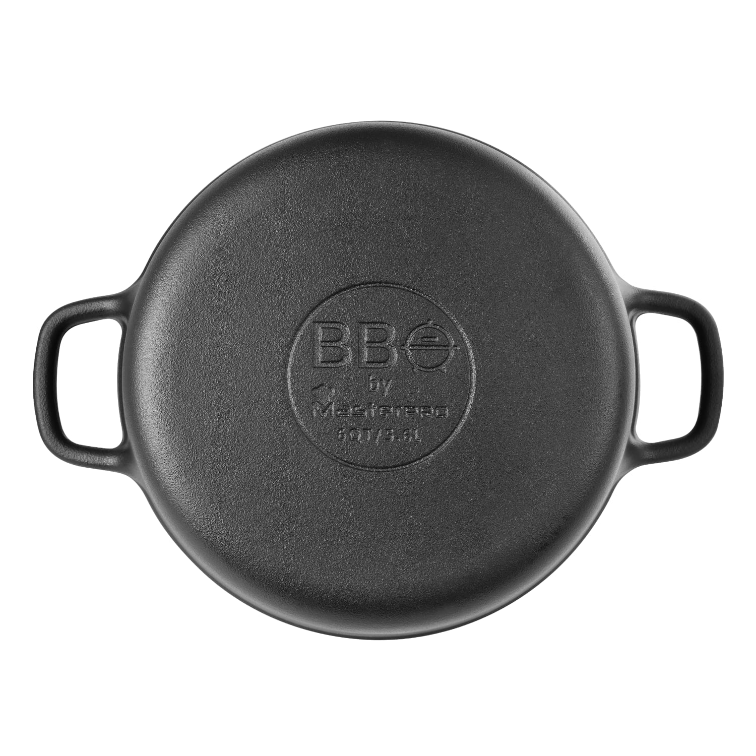 Masterpro Bergner Iron Covered Dutch Oven, 6-Quart, Black - Image 5
