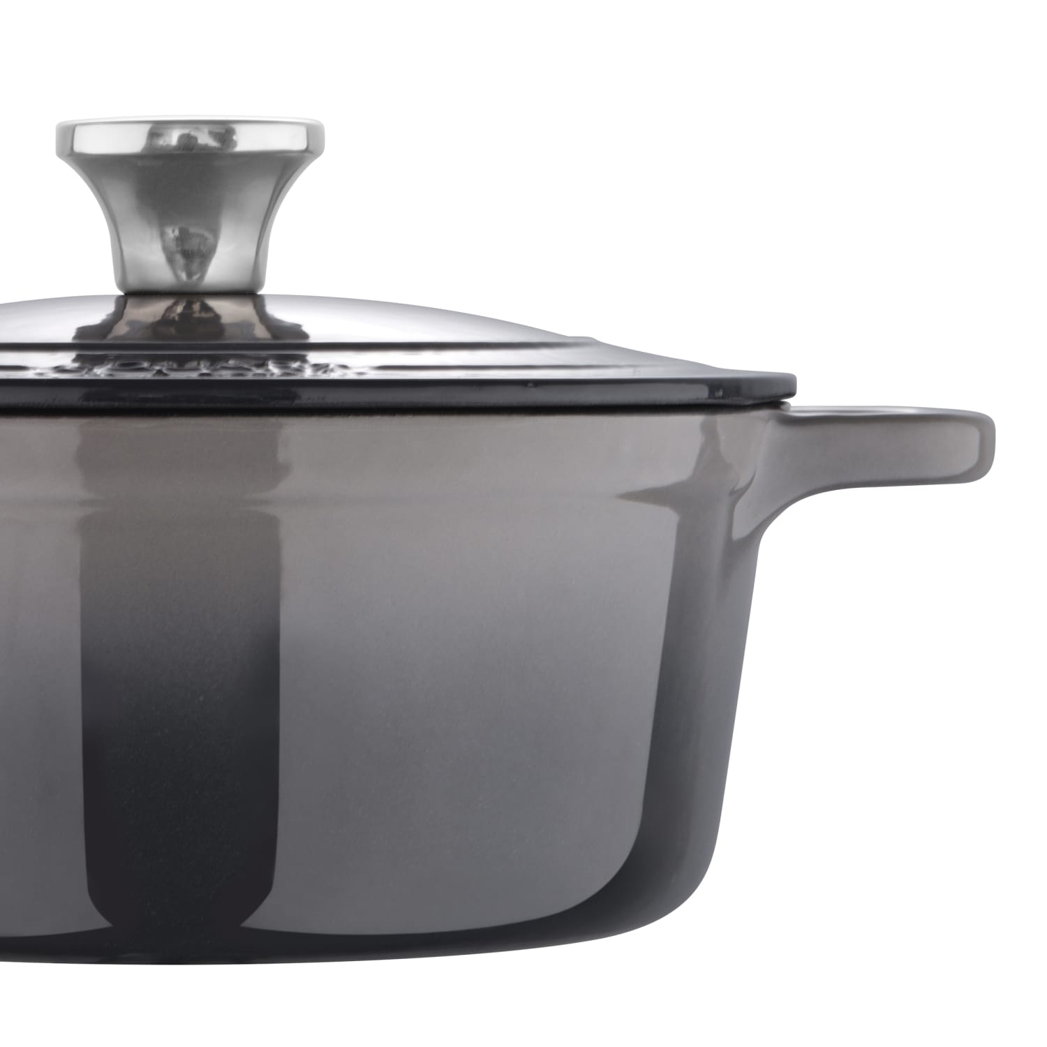 Masterpro Bergner 2-Quart Iron Dutch Oven With Lid, Fog - Image 4