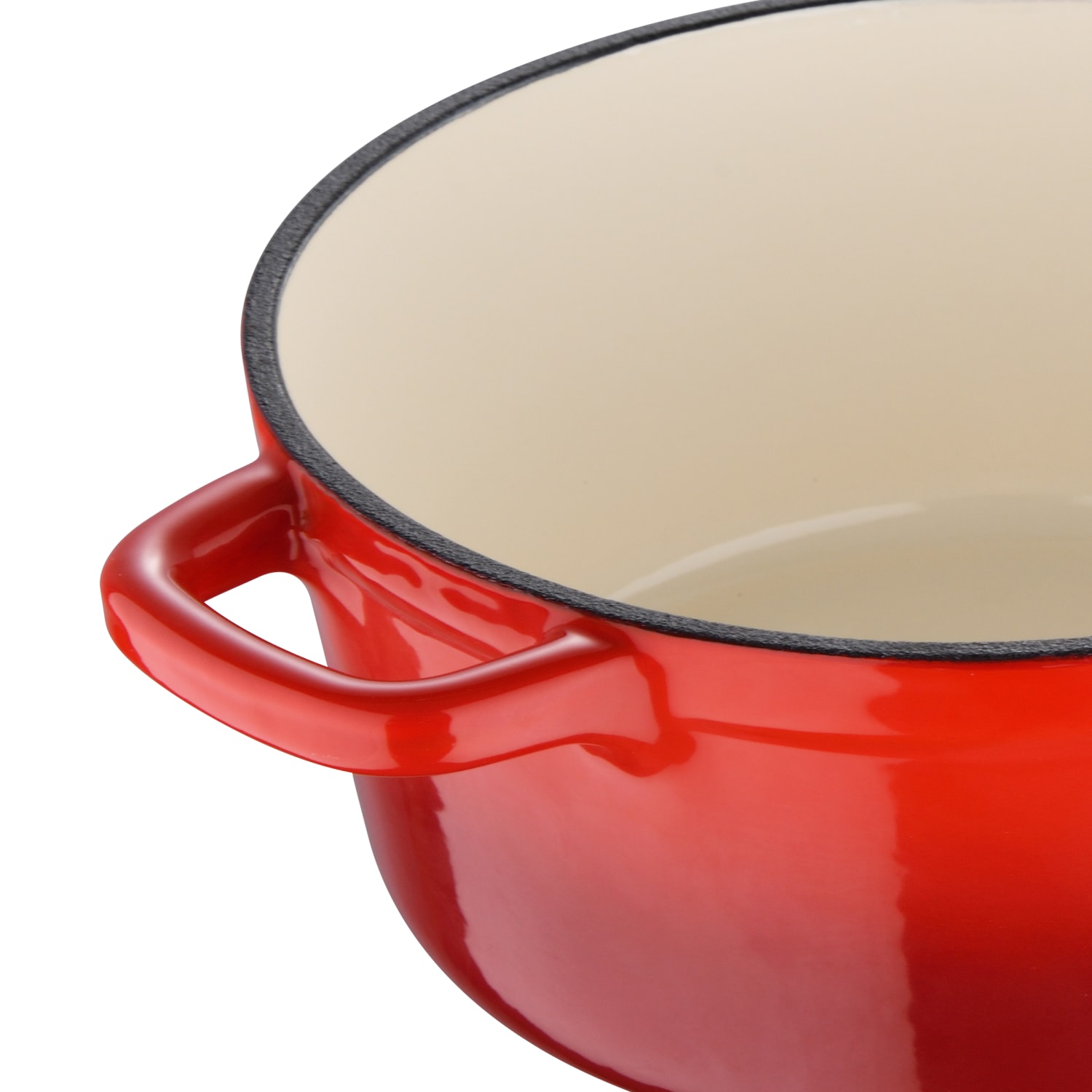 Masterpro Bergner Iron Dutch Oven With Lid, 2 Qt, Red - Image 4