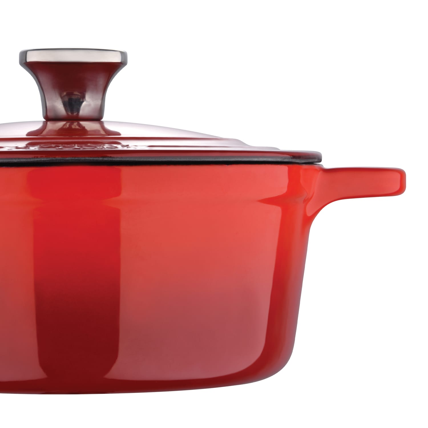 Masterpro Bergner Iron Dutch Oven With Lid, 2 Qt, Red - Image 5
