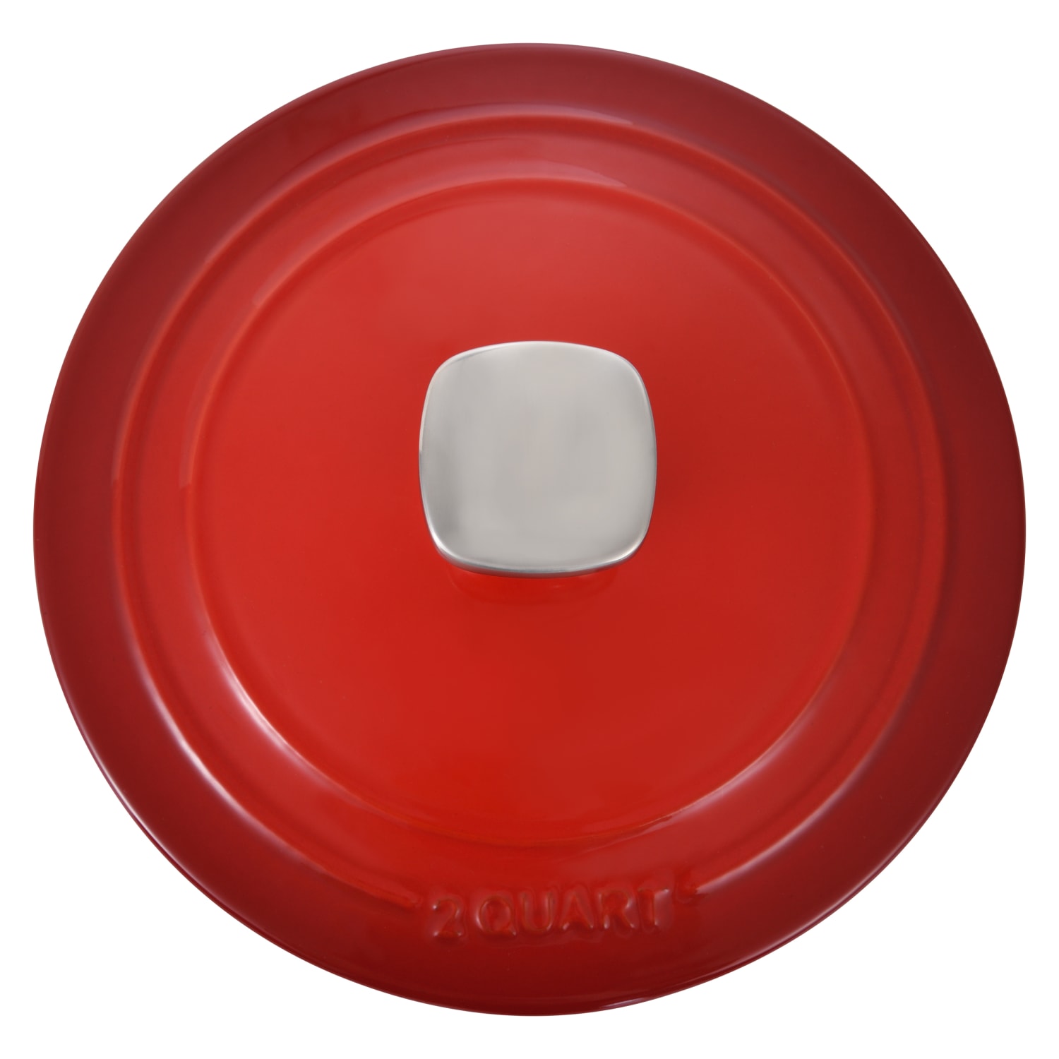 Masterpro Bergner Iron Dutch Oven With Lid, 2 Qt, Red - Image 6