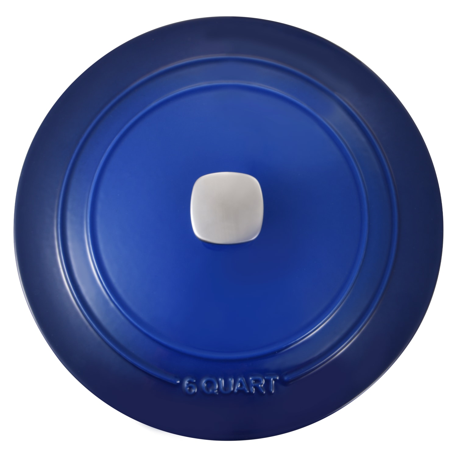 Masterpro Bergner 6-Quart Iron Dutch Oven With Lid, Blue - Image 6