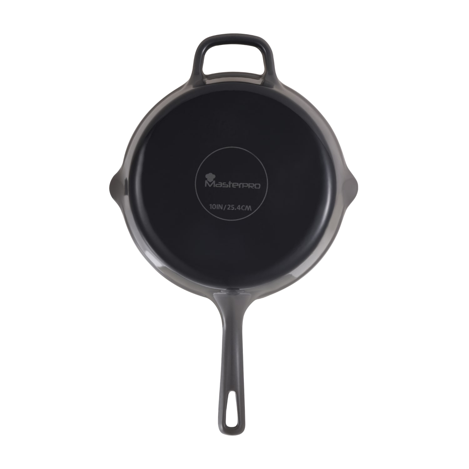 Masterpro Bergner Iron Fry Pan With Helper Handle, 10in, Fog - Image 3