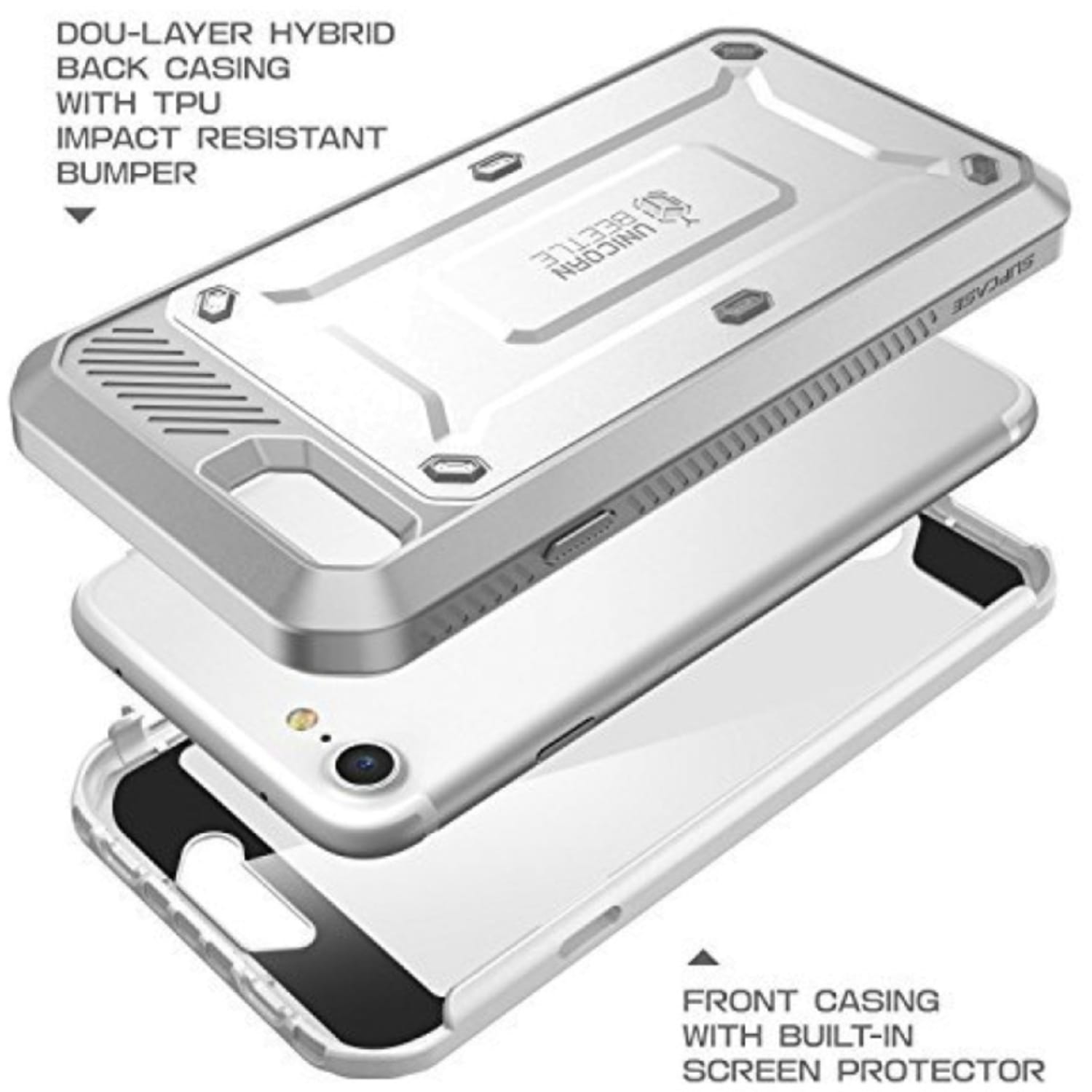 SUPCASE Unicorn Beetle Pro Full-Body - Protective case for cell phone - polycarbonate, thermoplastic polyurethane (TPU) - white - Image 6
