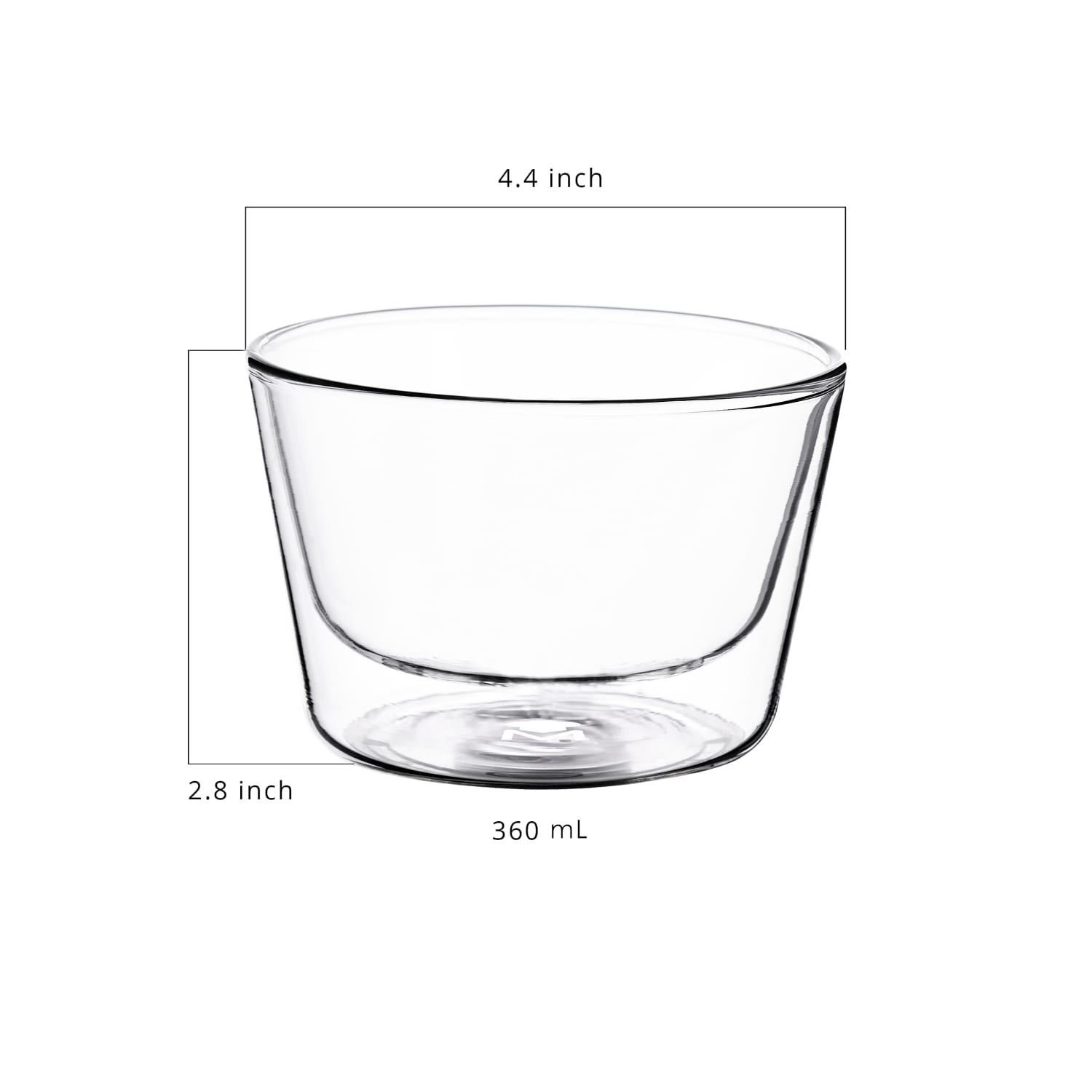 Masterpro Bergner Snack Bowls, 12 Oz, Clear, Set Of 2 Bowls - Image 5