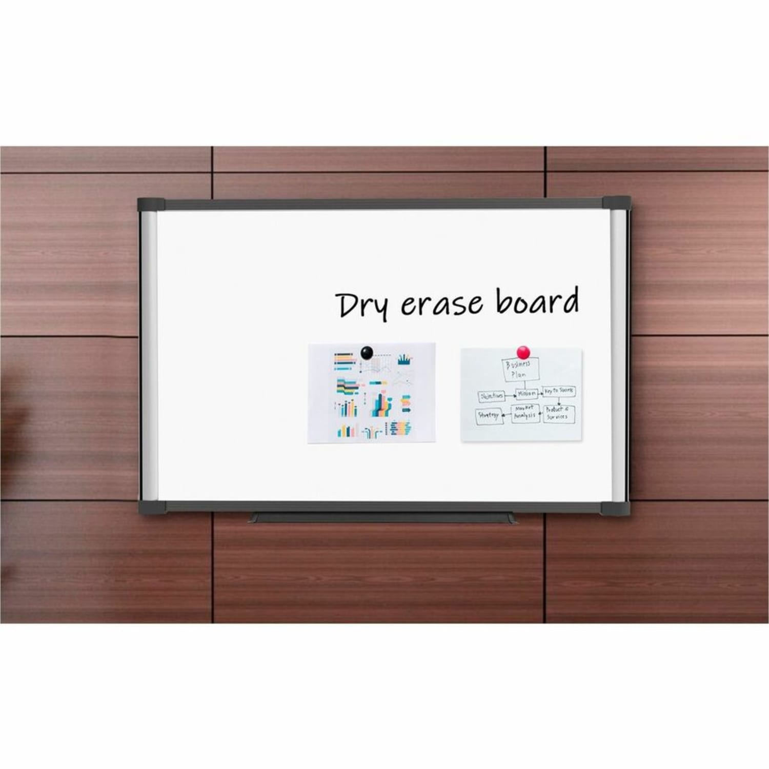 Lorell Magnetic Dry-Erase Whiteboard, 24in x 36in, Steel Frame With Silver Finish - Image 4