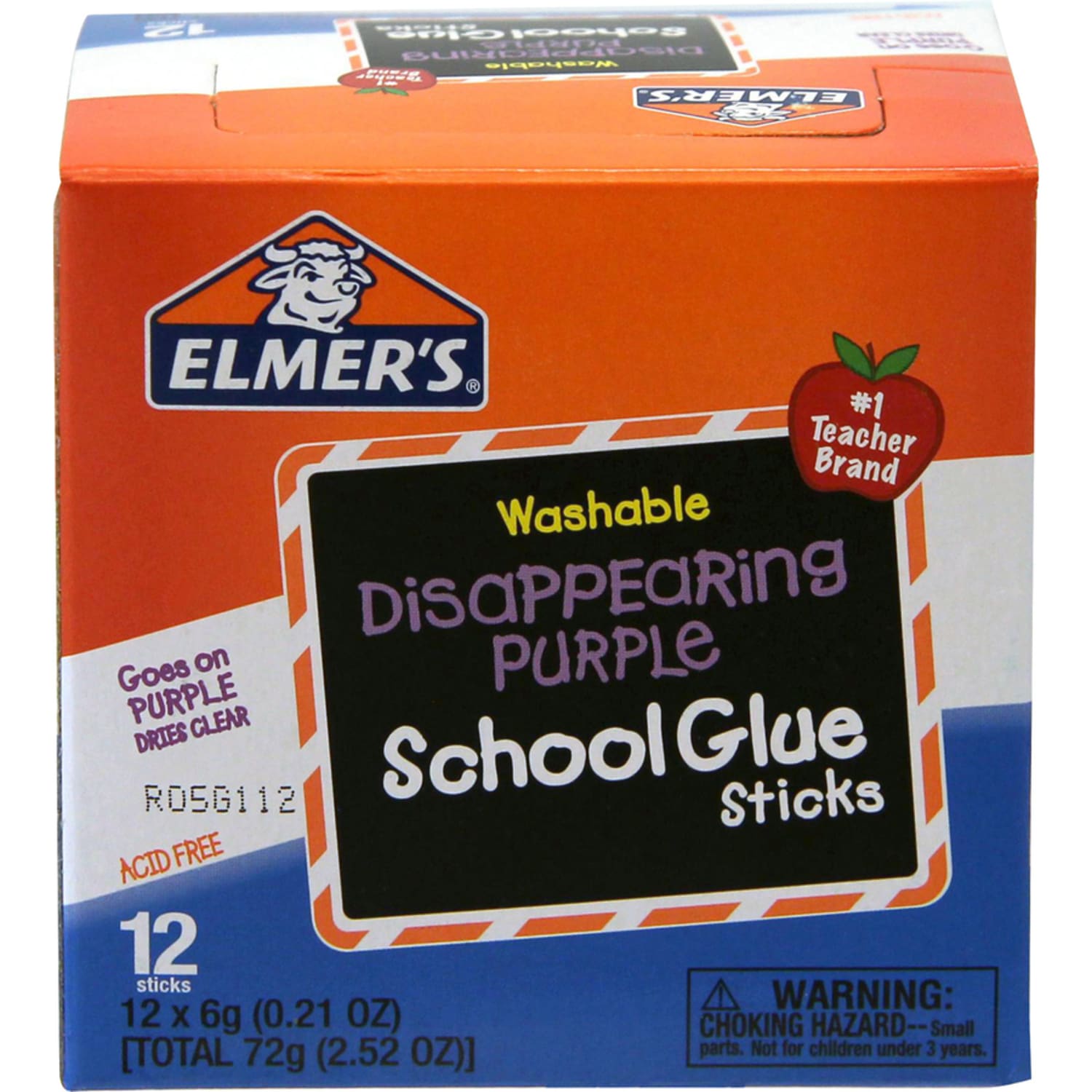 Elmers Washable Disappearing Purple School Glue Sticks, 0.21 Oz., Pack Of 12 - Image 3