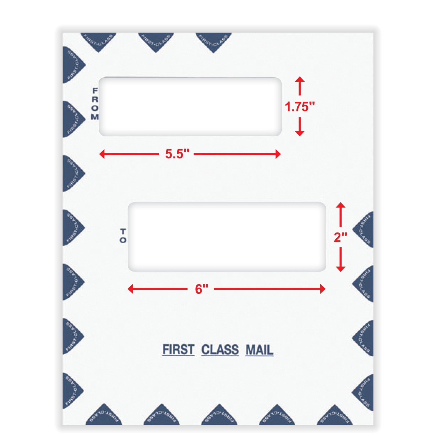 ComplyRight First Class Double Window Tax Mailer Envelope, Offset Windows, White/Blue, Self-Seal, 9-1/2in x 12in, Pack of 50 - Image 4