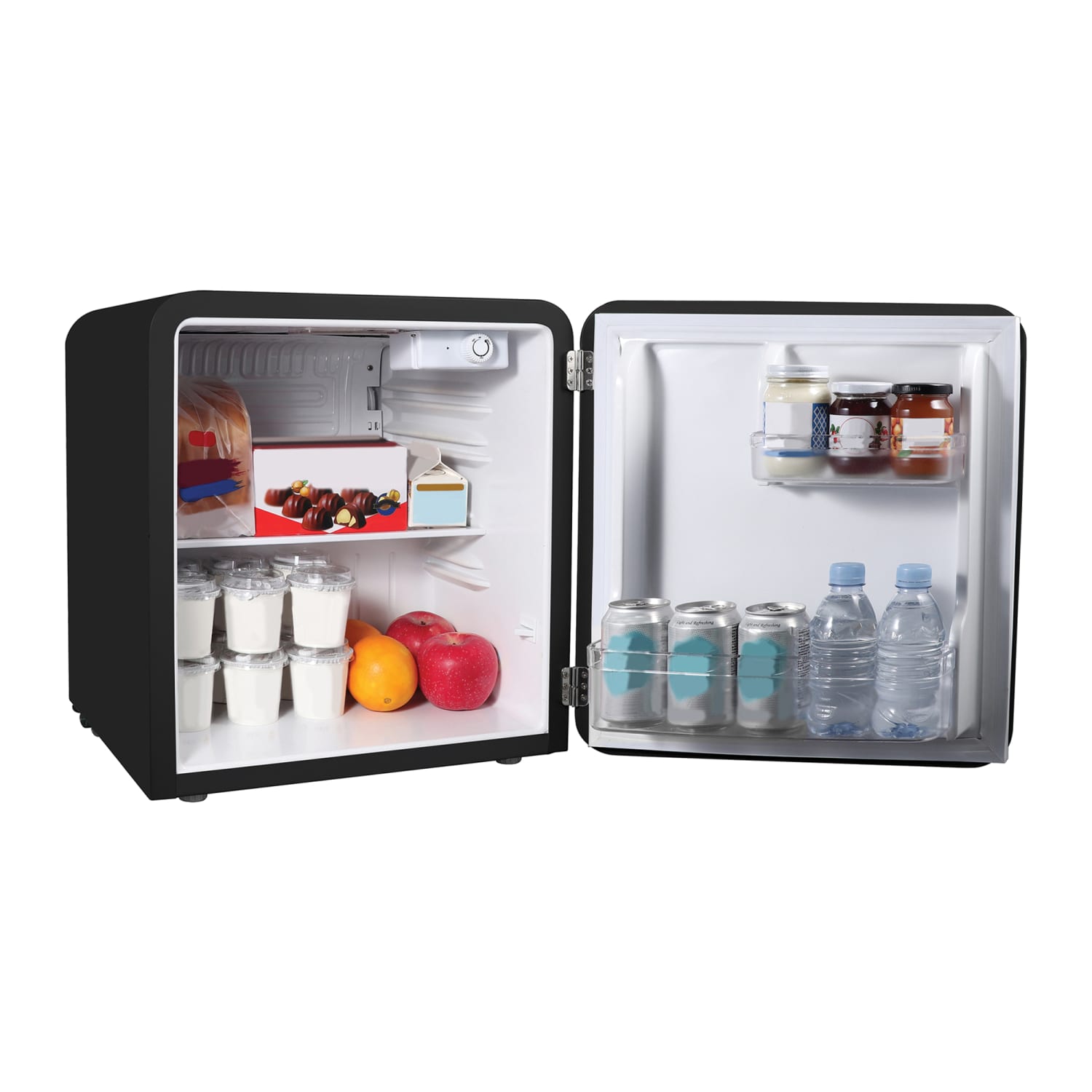 Magic Chef 1.6 Cu. Ft. Retro Mini Fridge With Manual Defrost, Black - Image 3