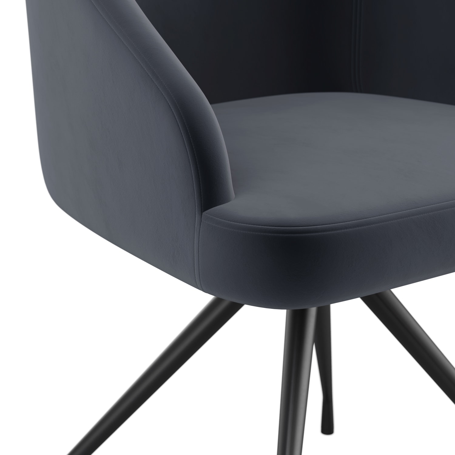 Martha Stewart Sora Upholstered Mid-Back Stationary Office Task Chair, Velvet, Gray/Oil-Rubbed Bronze - Image 11