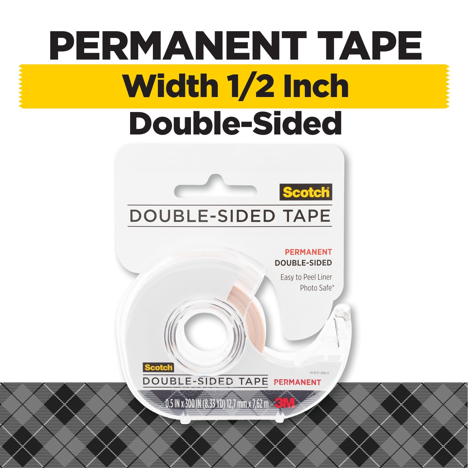 Scotch Permanent Double-Sided Scrapbooking, Photo & Document Tape, 1/2in x 300in, Clear - Image 3
