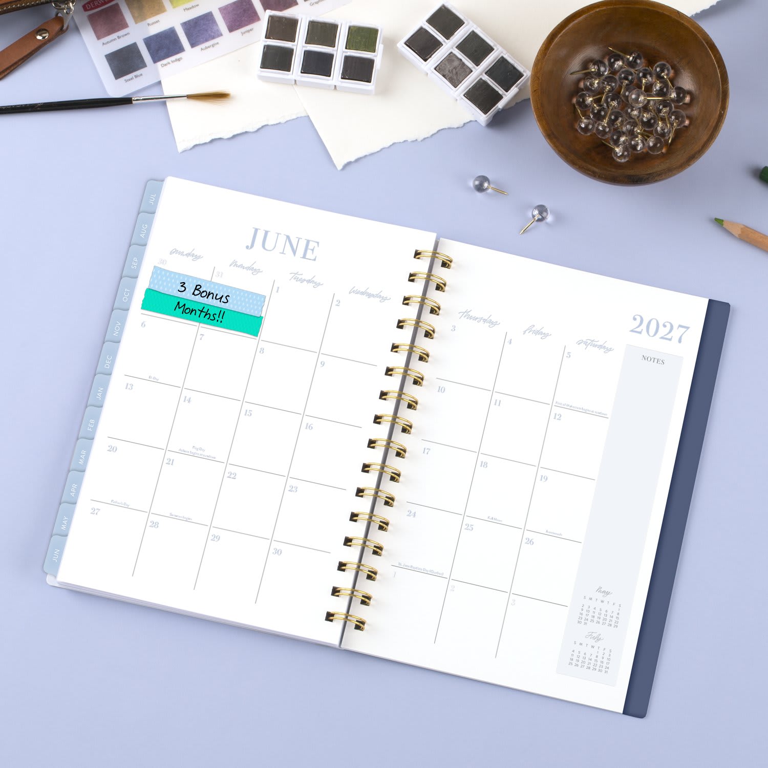 Leah Bisch for Mead Cambridge Academic 2026-2027 Weekly Monthly Planner, Bow Trellis, Small, 5 1/2in x 8 1/2in - Image 4