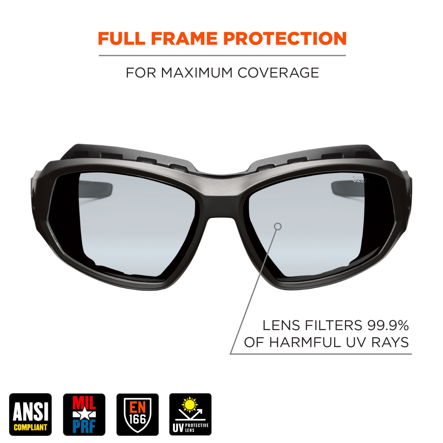 Ergodyne Skullerz LOKI-AFAS Safety Spoggles, Matte Black Frame/Outdoor Lens - Image 3