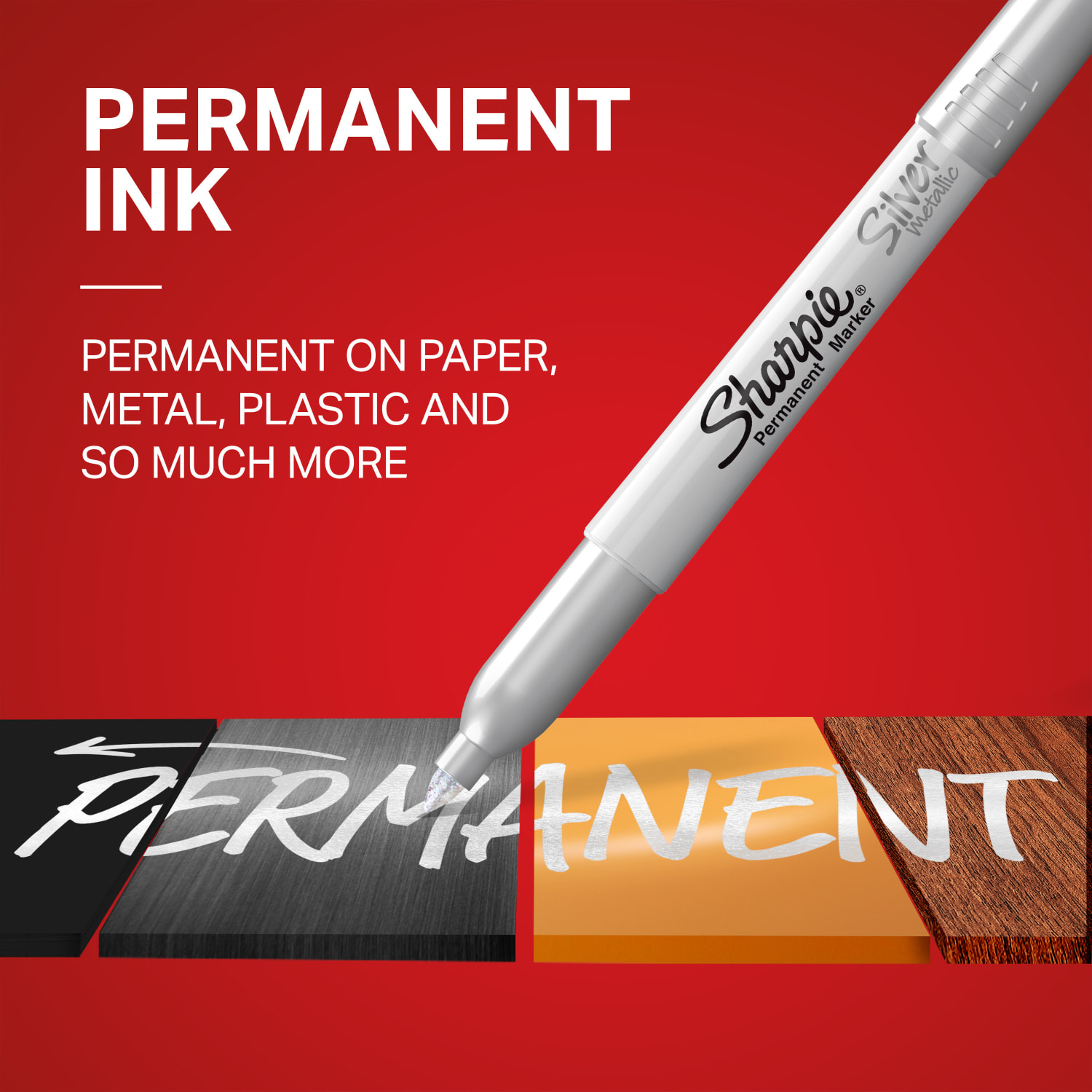 Sharpie Metallic Permanent Markers, Fine Point, Metallic Silver, Pack Of 36 - Image 3