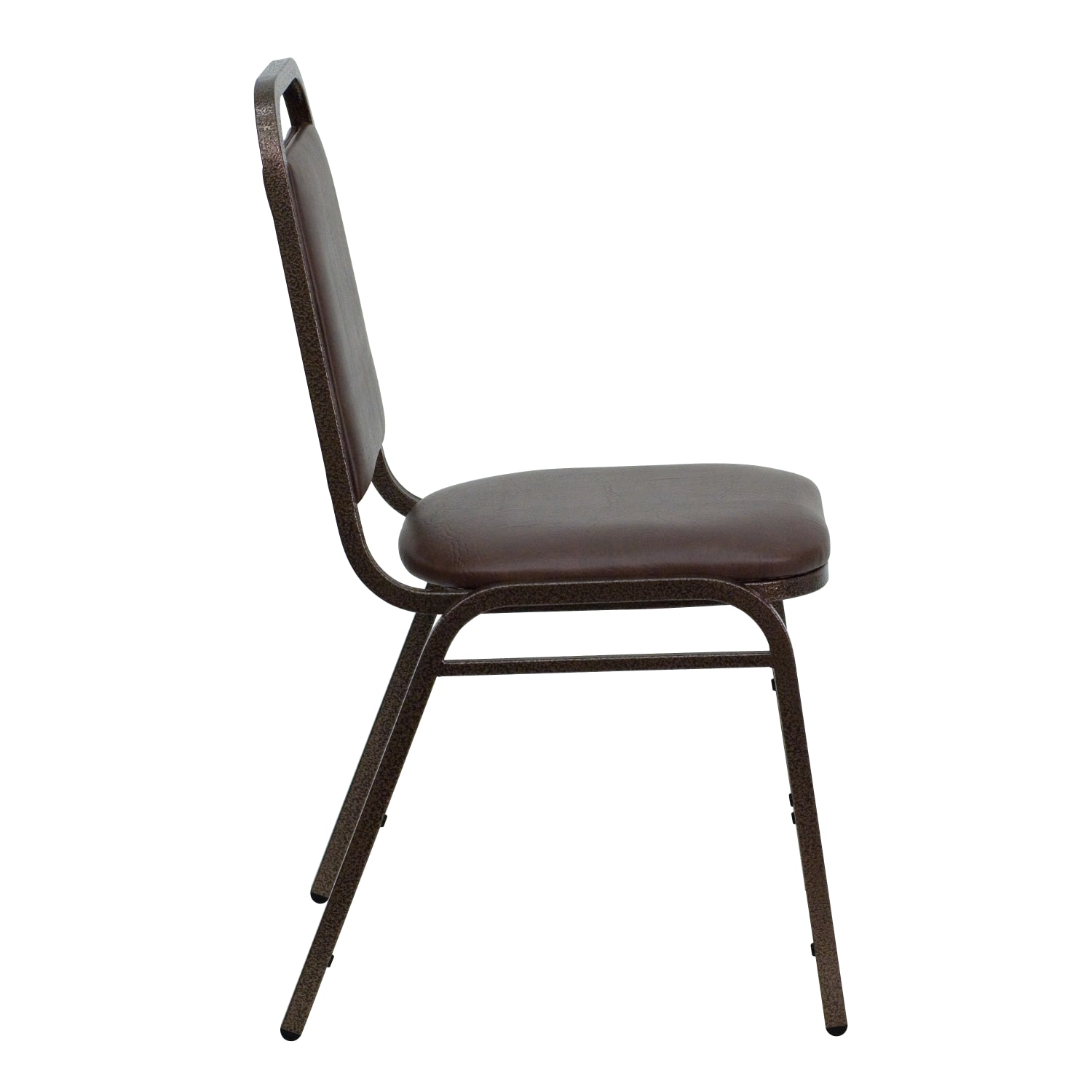 Flash Furniture HERCULES Series Trapezoidal Back Vinyl Stacking Banquet Chair with 15in Thick Seat Brown VinylCopper Vein Frame PopularChairscom Flash Furniture HERCULES Series Trapezoidal Back Vinyl Stacking Banquet Chair with 15in Thick Seat Brown VinylCopper Vein Frame PopularChairscom