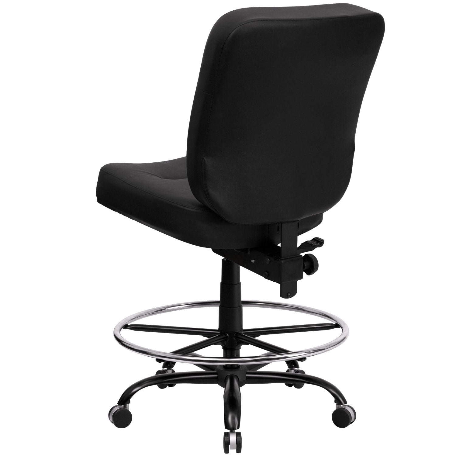 Flash Furniture Hercules Big  Tall LeatherSoft Drafting Chair Black PopularChairscom