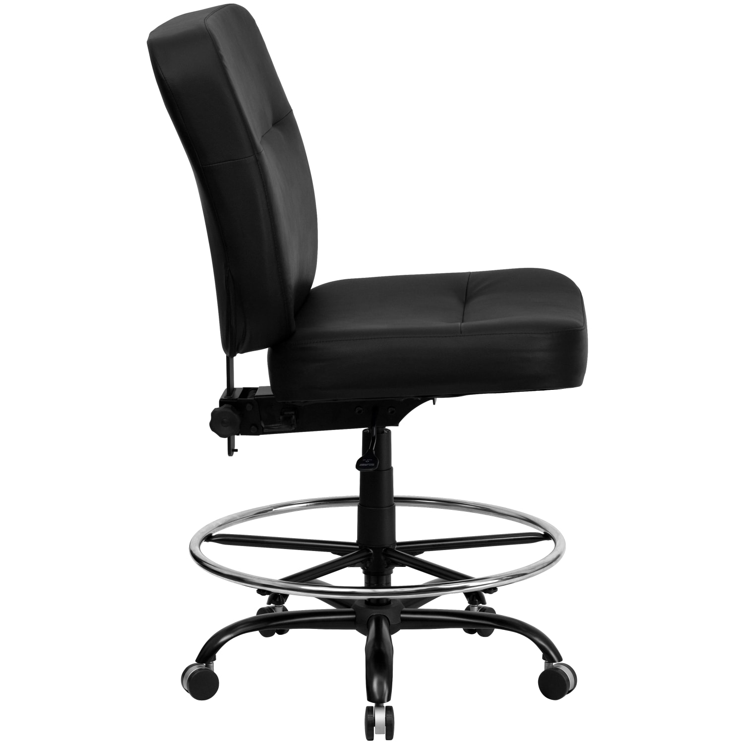 Flash Furniture Hercules Big  Tall LeatherSoft Drafting Chair Black PopularChairscom