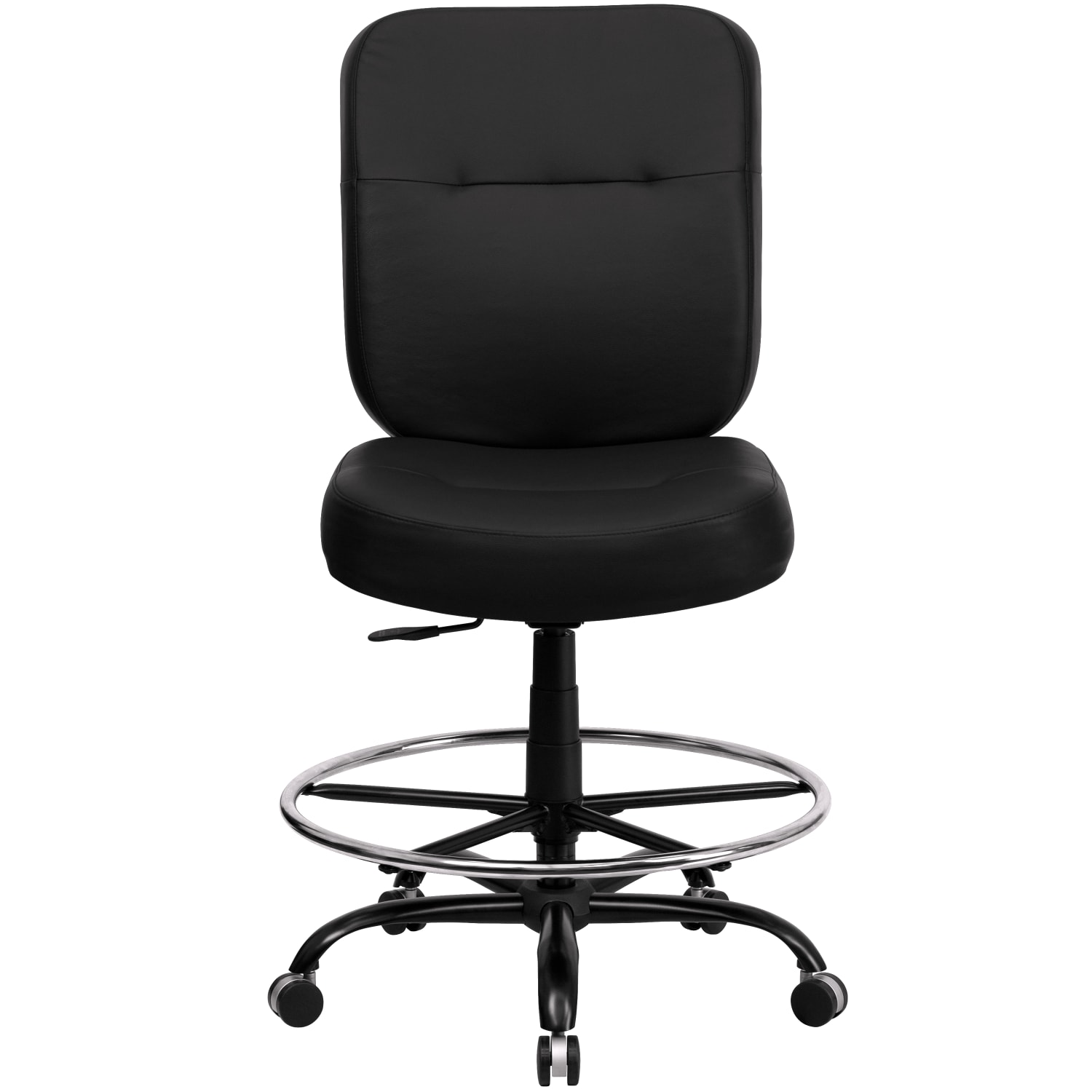 Flash Furniture Hercules Big  Tall LeatherSoft Drafting Chair Black PopularChairscom
