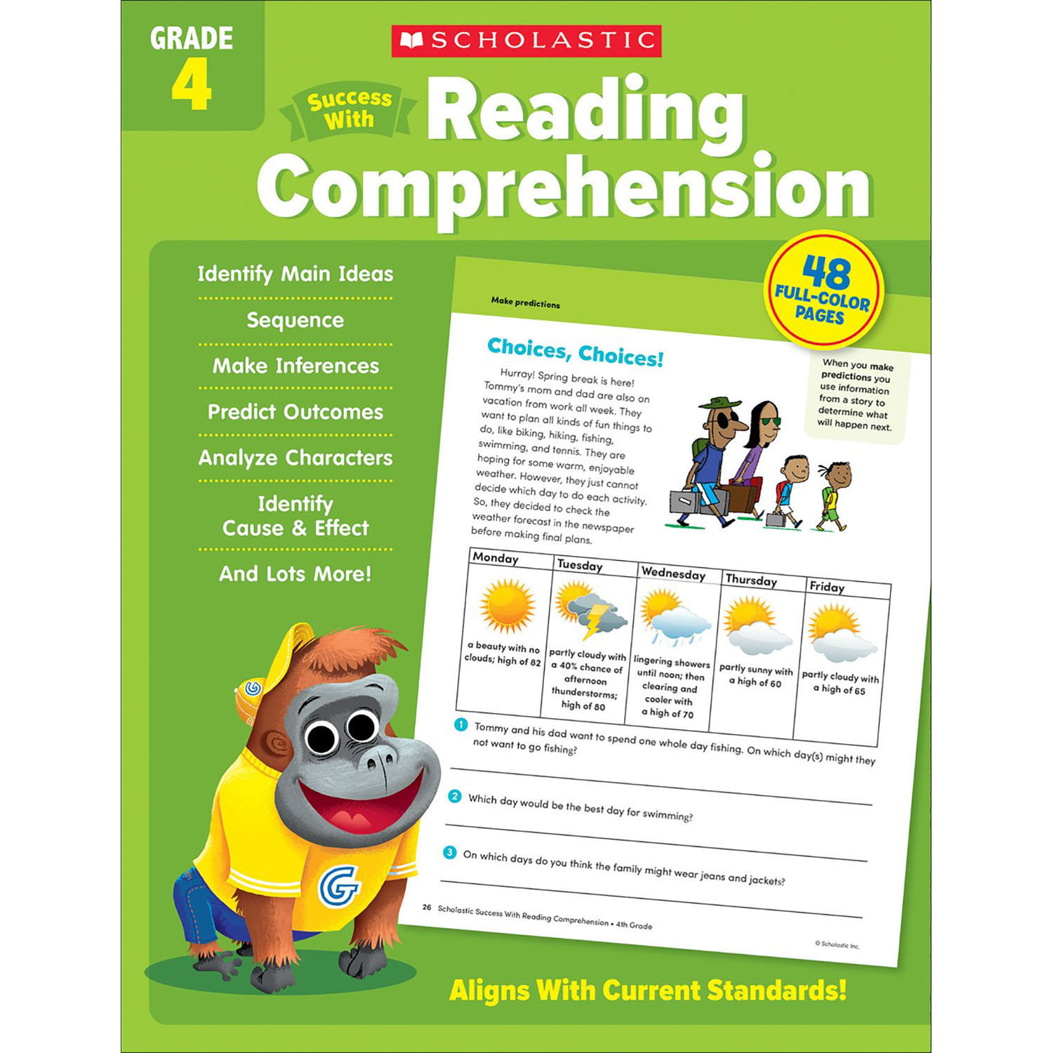 Scholastic Teacher Resources Grade Success Workbooks, 4th Grade, Set Of 4 Books - Image 4